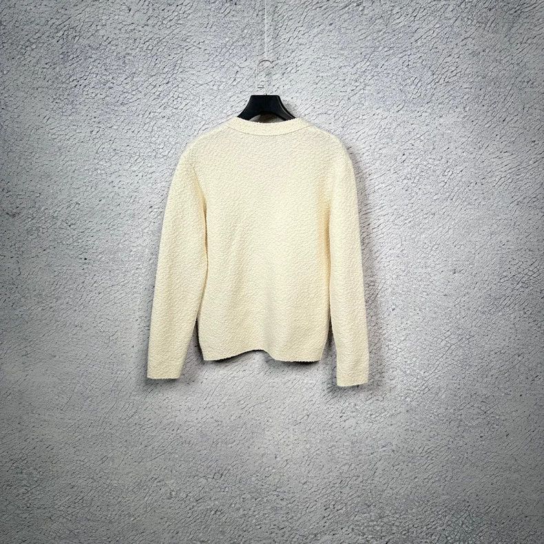 Gucci Gucci24 new milky white ribbed V-neck single-breasted long- Size S / US 4 / IT 40 - 2 Thumbnail