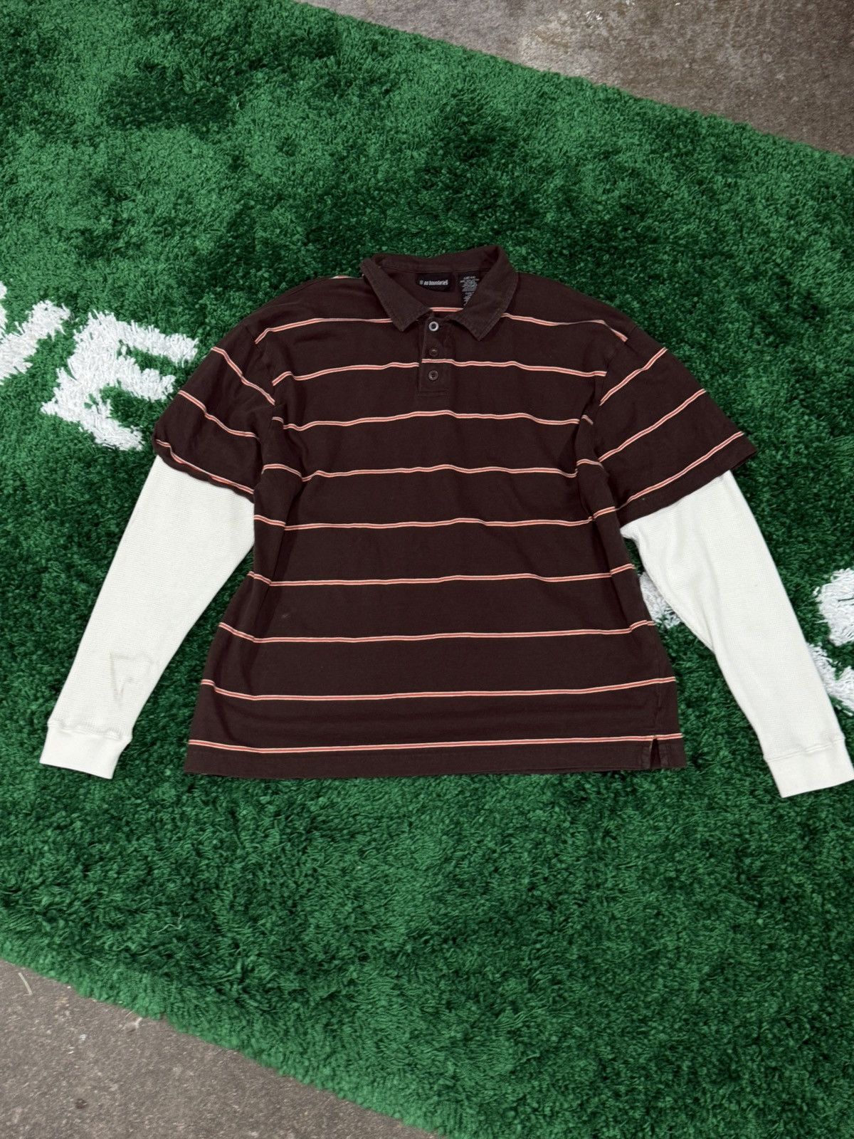 Vintage Vintage No Boundaries Double Layer Thermal Polo Shirt Large Size US L / EU 52-54 / 3 - 1 Thumbnail