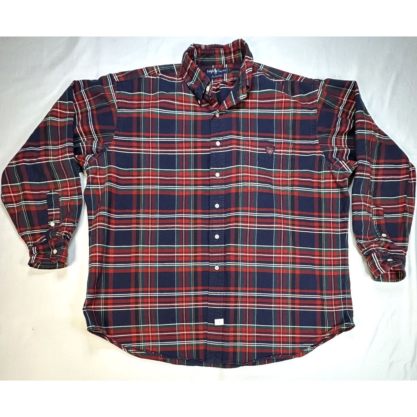 Ralph Lauren VINTAGE Ralph Lauren Shirt L Red Plaid Crest Logo Button-Up Men Size US L / EU 52-54 / 3 - 2 Thumbnail