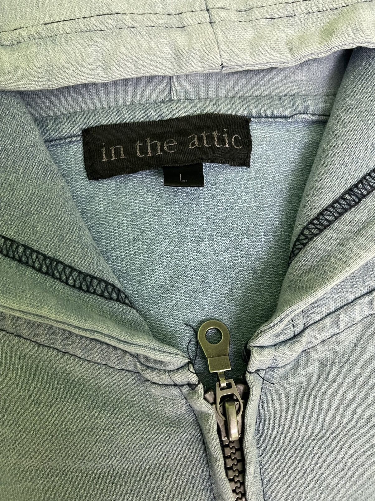 In The Attic Vintage In The Attic Zip Hoodie White Stripes Size US L / EU 52-54 / 3 - 15 Thumbnail