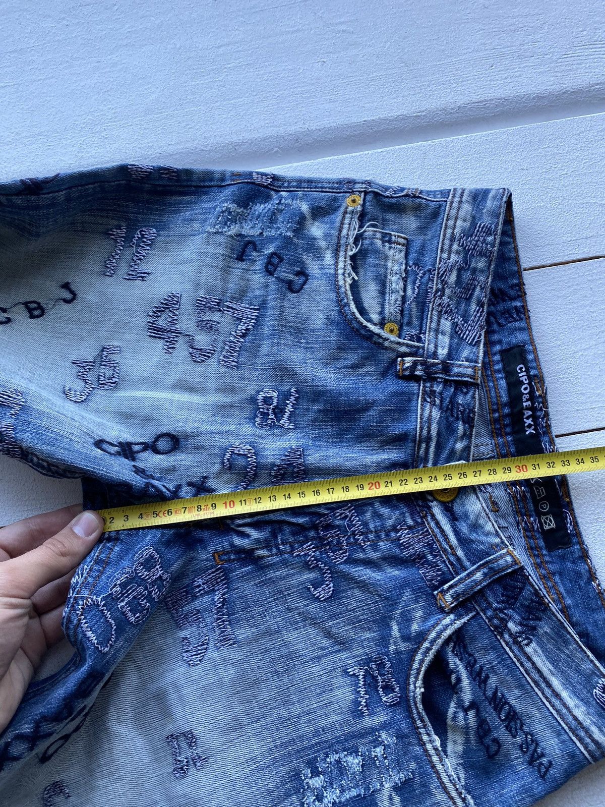 Japanese Brand × Vintage RARE Japanese y2k Opium Gothic Punk Distressed Mens Jeans Size US 30 / EU 46 - 8 Thumbnail
