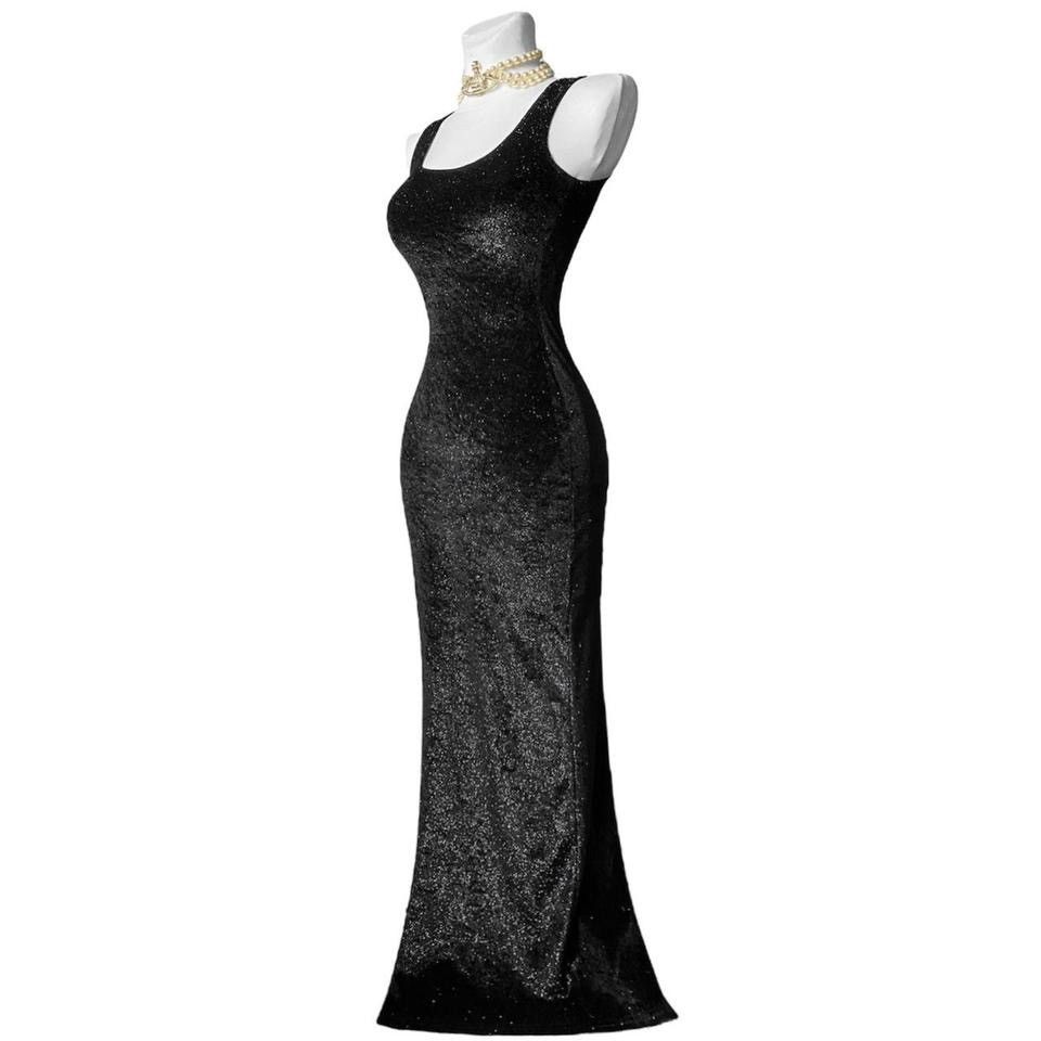 Vintage Dark fashion Vamp maxi evening dress Size S / US 4 / IT 40 - 1 Thumbnail