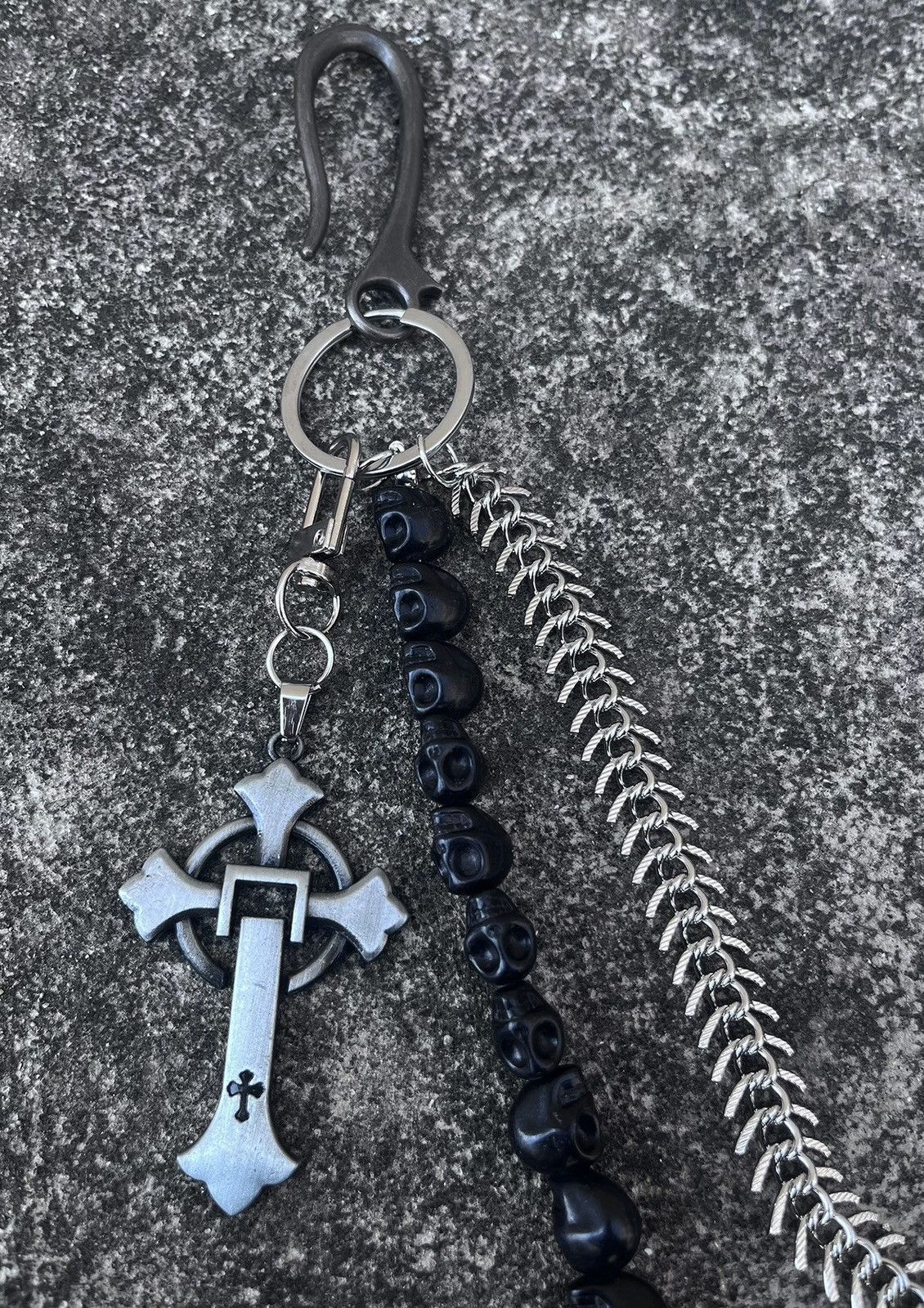 Japanese Brand × Jewelry Avant garde cross skull double layer pocket wallet chain Size ONE SIZE - 3 Thumbnail