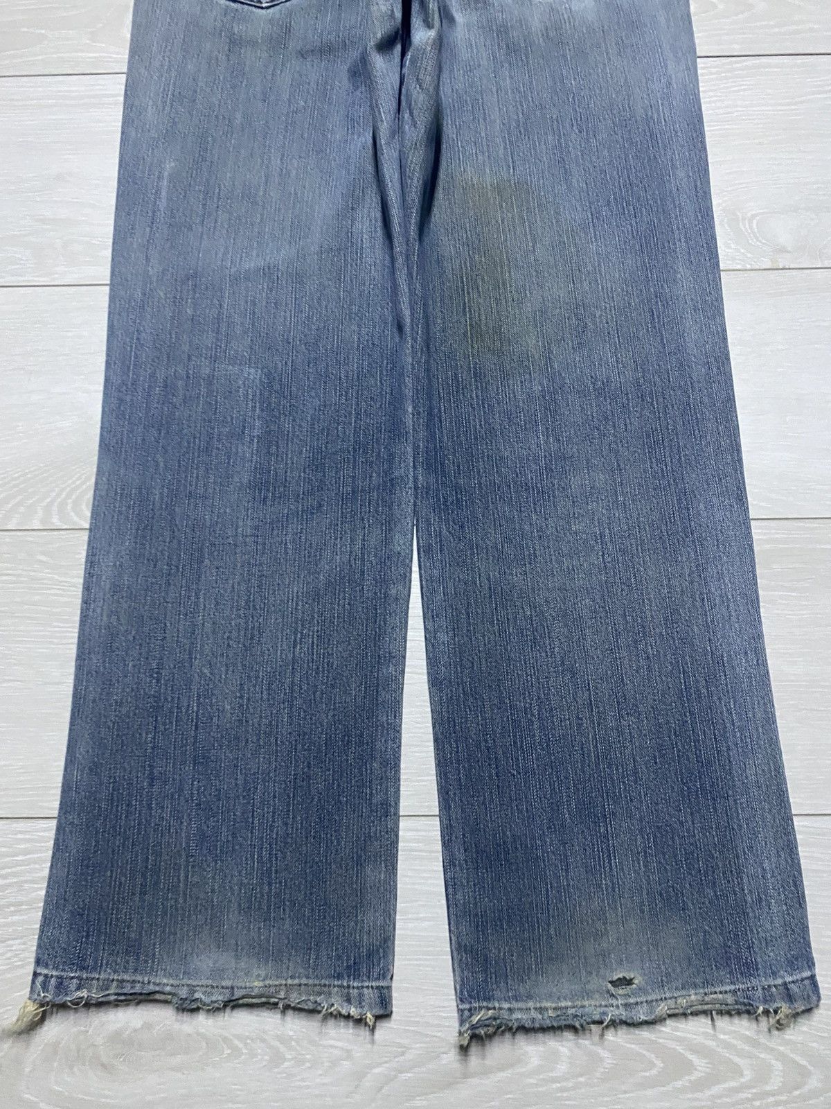 Wrangler Vintage Wrangler Faded Mud Wash Distressed Straight Jeans Size US 32 / EU 48 - 6 Thumbnail