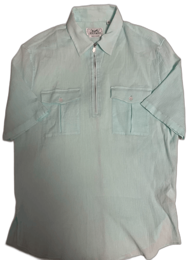 Hermes Hermes Short Sleeve Polo Shirt Size US L / EU 52-54 / 3 - 1 Thumbnail