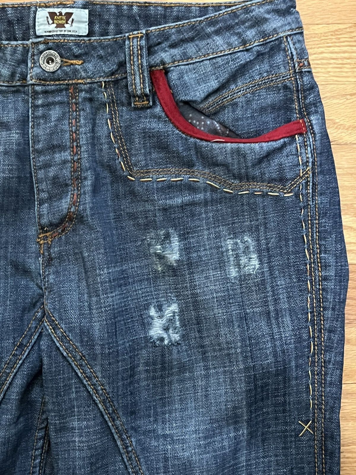 Vintage Kapital Styled Baggy Bootcut Antik Denim Jeans size 34 Size US 34 / EU 50 - 7 Thumbnail