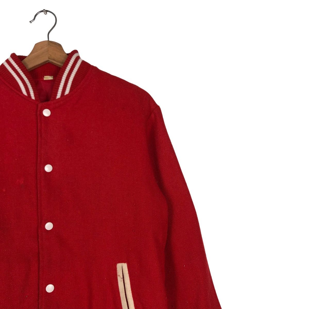 Japanese Brand 🔥VINTAGE VARSITY JACKET BOMBER JUMPER STADIUM RICH RED Size US M / EU 48-50 / 2 - 7 Thumbnail