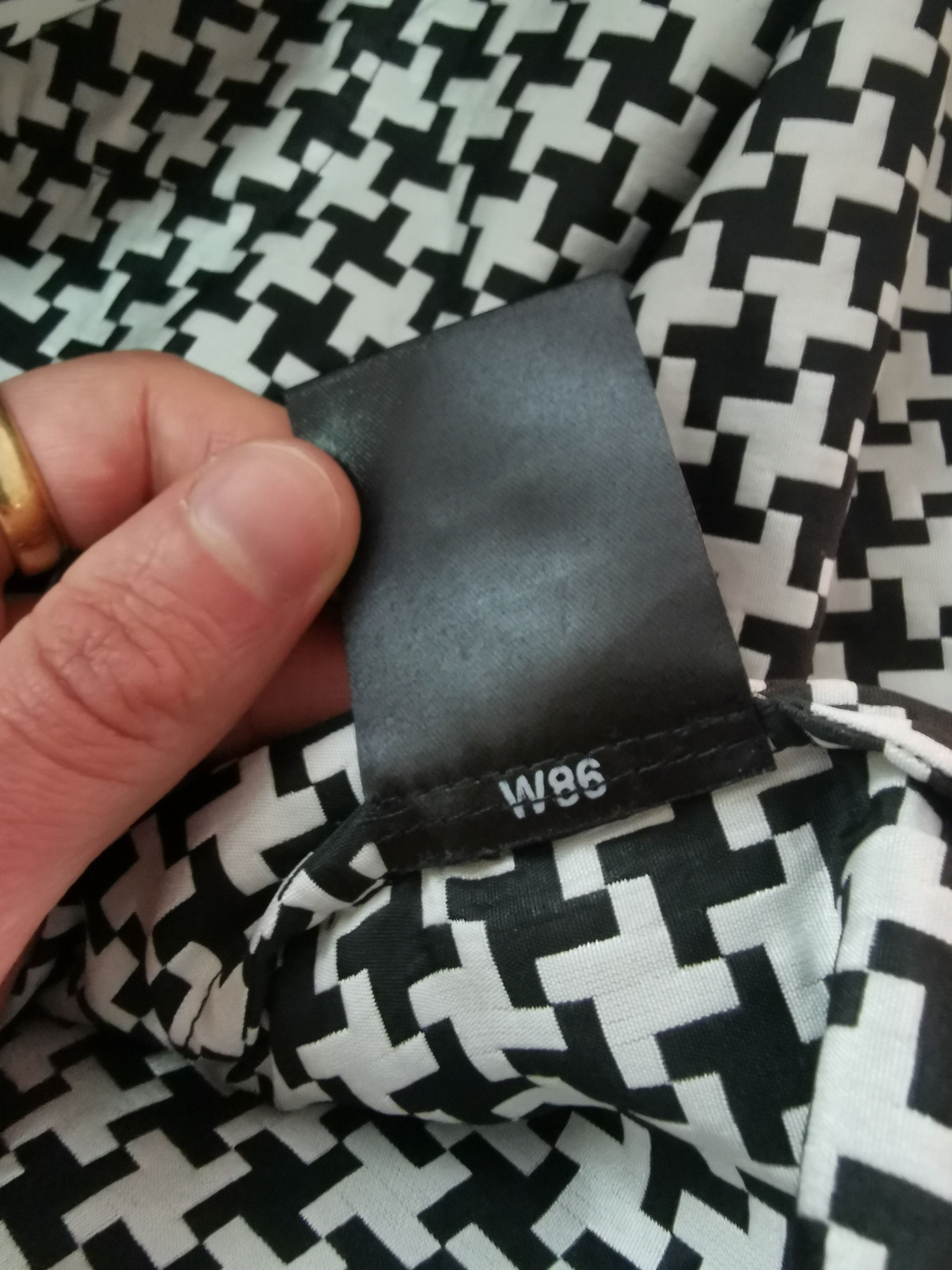 Haider Ackermann SS19 Houndstooth Silk Jacquard Kimono Belted Jacket & Pants Size 34S - 11 Thumbnail