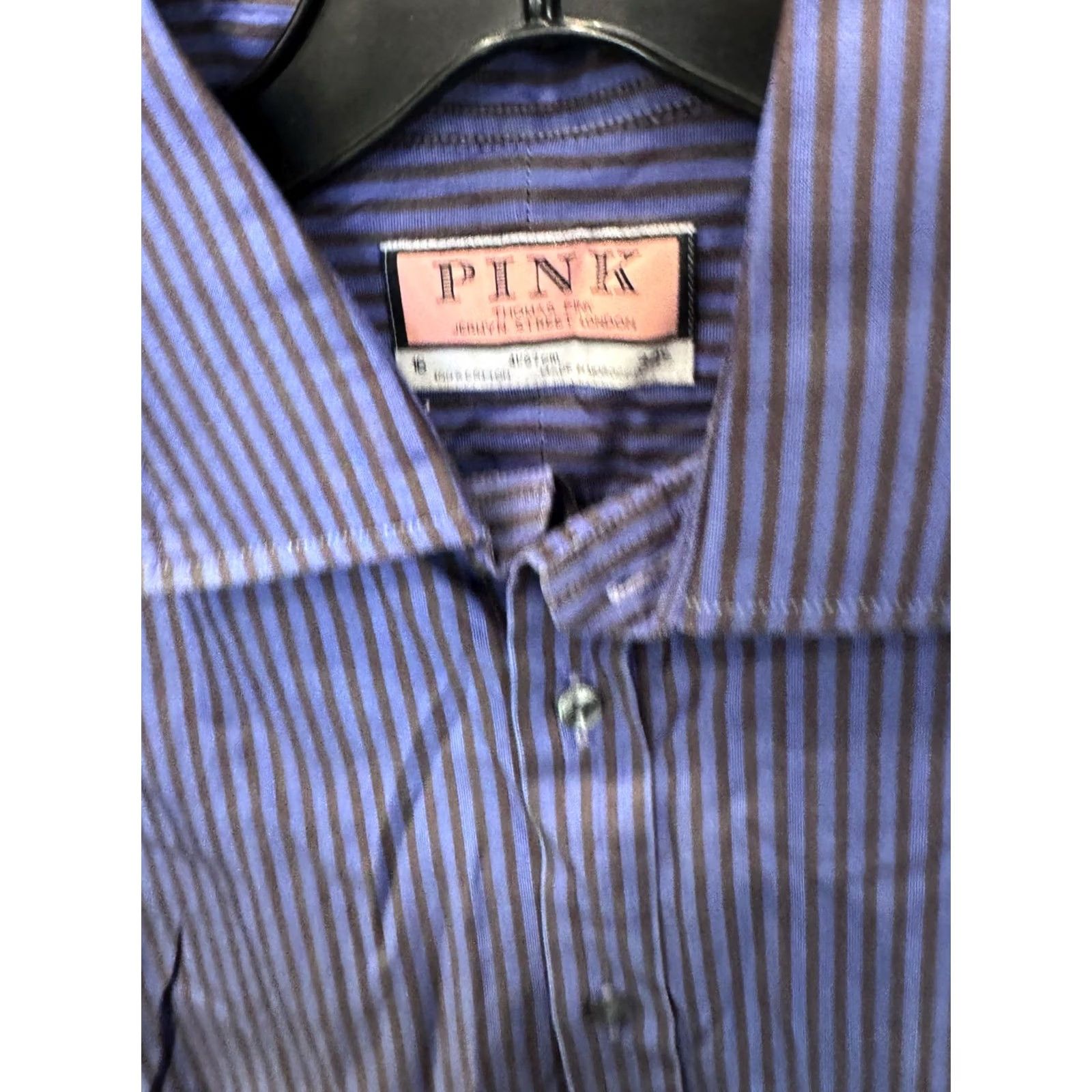 Pinko Thomas Pink Bold Shirt Large L 16 x 34.5 Multicolor Men Short Sleeve Size US L / EU 52-54 / 3 - 4 Thumbnail