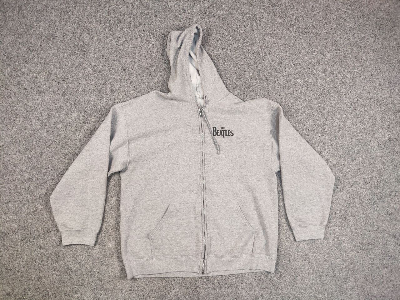 Band Tees Vintage The Beatles Band Logo Blank Gray Zip Hoodie Size US M / EU 48-50 / 2 - 11 Thumbnail