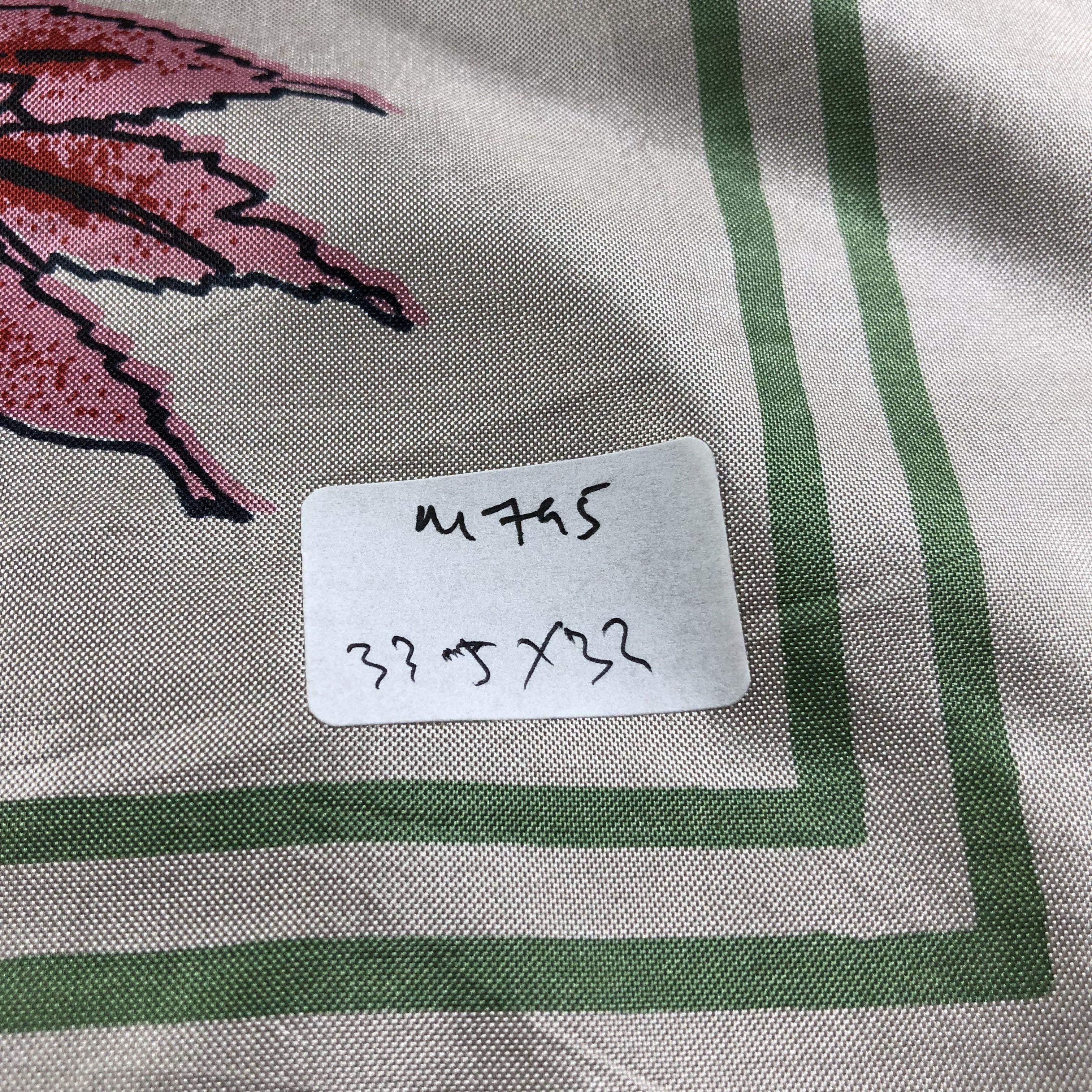 Japanese Brand Luxury Floral Hand Rolled Silk Scarf M795 Size ONE SIZE - 6 Thumbnail