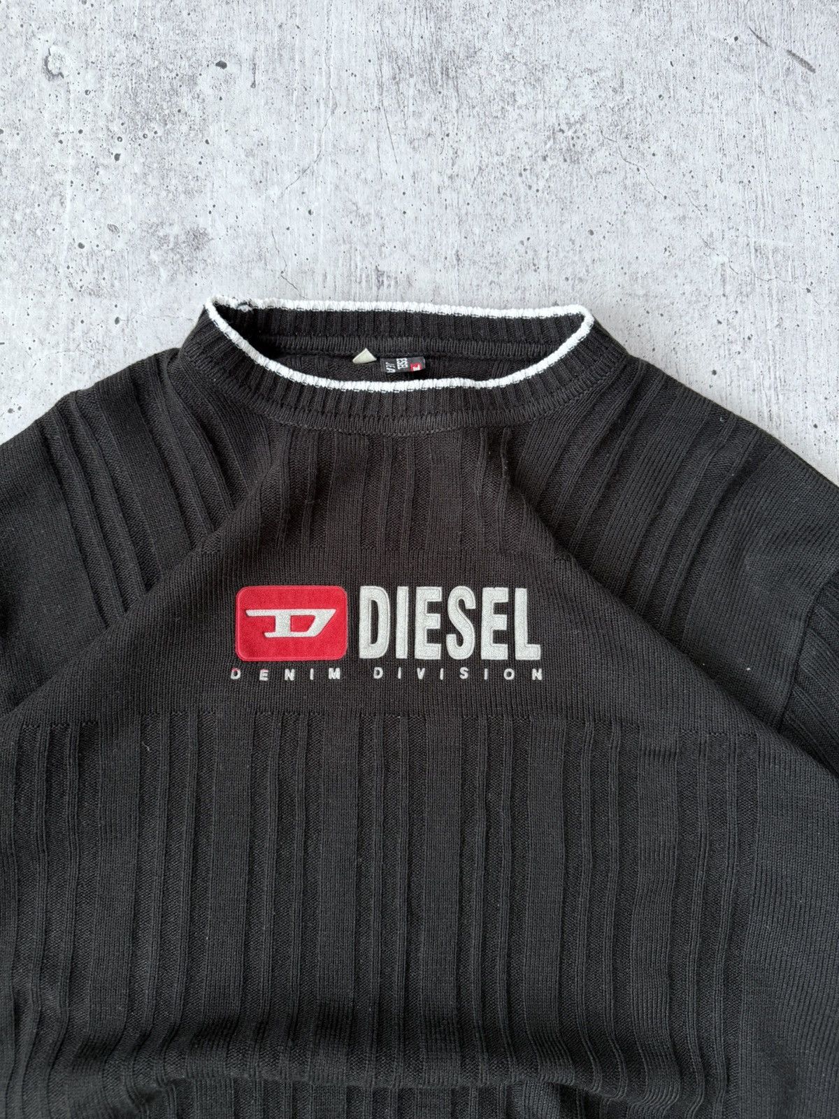 Diesel × Vintage Diesel Vintage Big Logo Y2K Sweater Size US XL / EU 56 / 4 - 7 Thumbnail