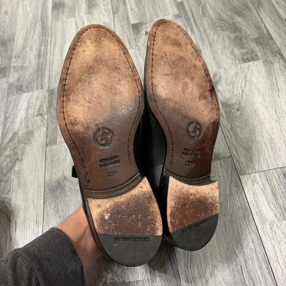 Giorgio Armani Giorgio Armani Classic Leather Buckle Strap Shoes Size US 10.5 / EU 43-44 - 11 Thumbnail