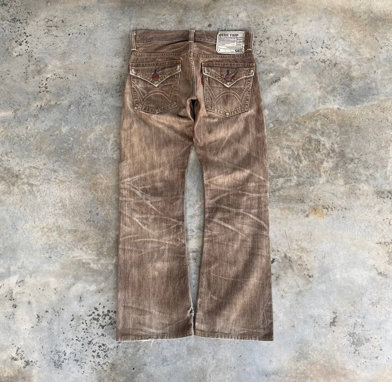 Edwin × Vintage RARE VINTAGE EDWIN FLARED BLUETRIP JAPAN CLAWMARK DISTRESSED Size US 28 / EU 44 - 14 Thumbnail