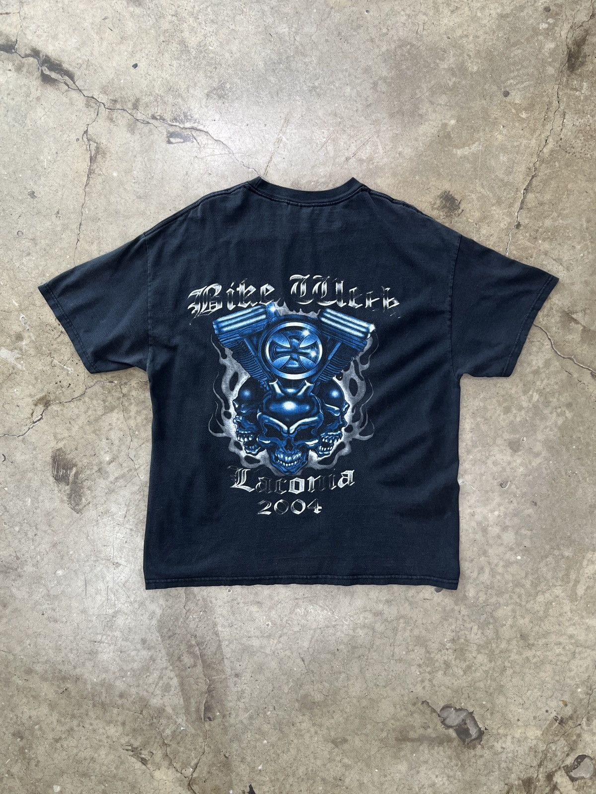 Harley Davidson Vintage 2004 Bike Week Lacunia Panhead Skull Tee XL Size US XL / EU 56 / 4 - 2 Thumbnail