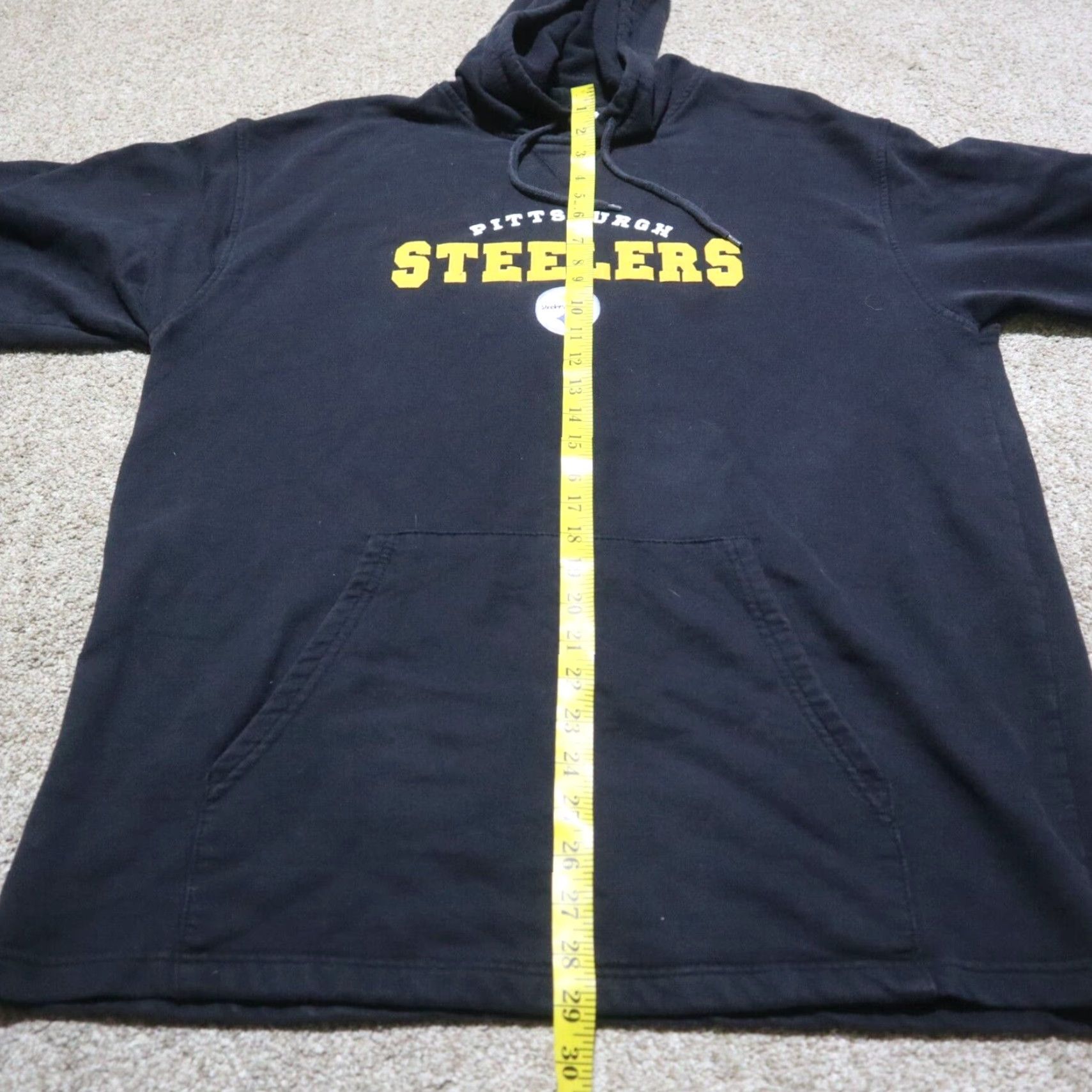 NFL VINTAGE NFL Steelers Black Hoodie Sweater Adult Large Mens Size US L / EU 52-54 / 3 - 7 Thumbnail