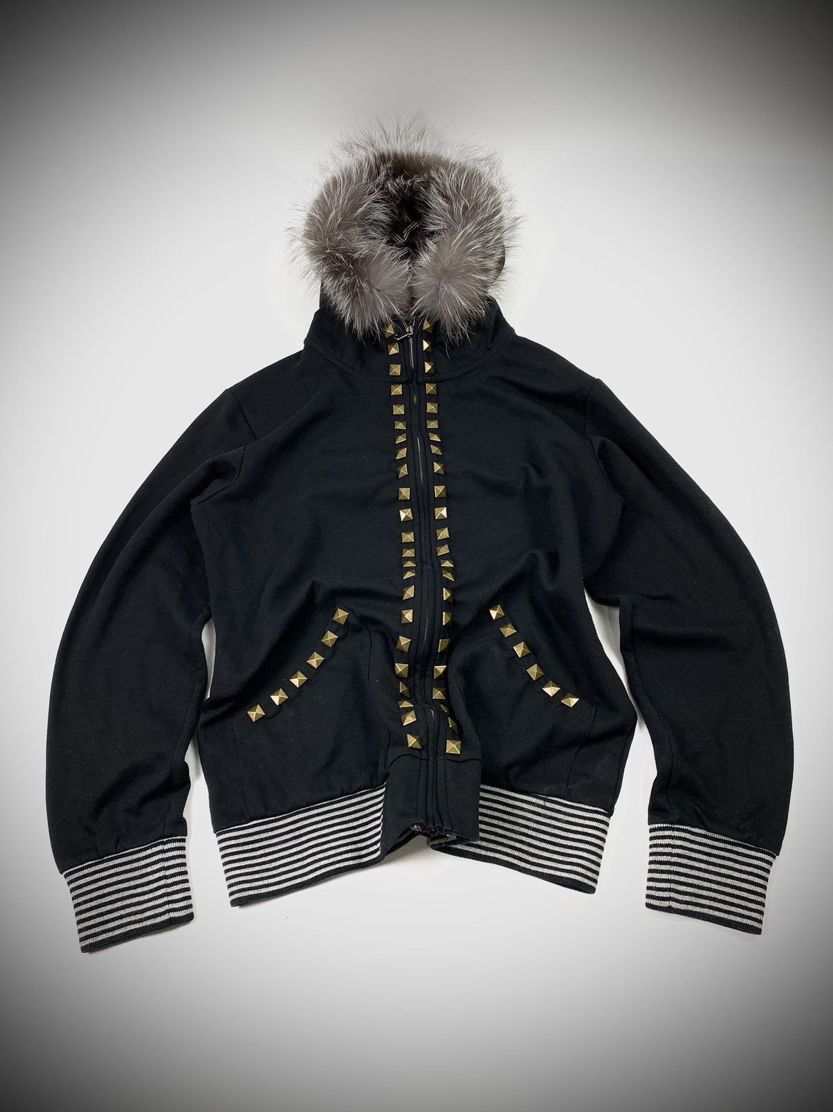 If Six Was Nine × Japanese Brand × Le Grande Bleu (L.G.B.) Fur hoodie studded semantic design ifsix style Size US M / EU 48-50 / 2 - 6 Thumbnail
