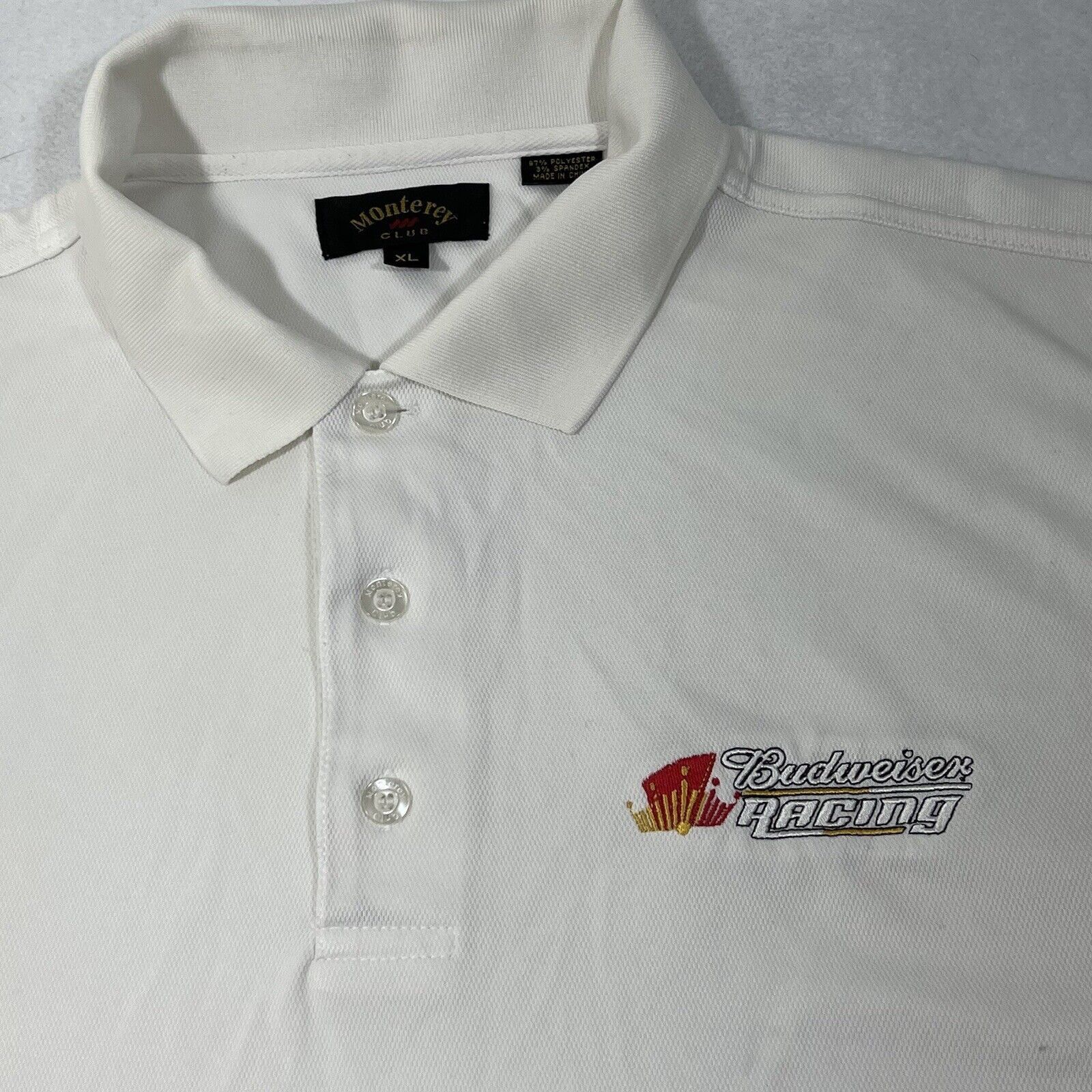Vintage Budweiser Racing Lightweight Polo Monterey Club Size US XL / EU 56 / 4 - 2 Thumbnail