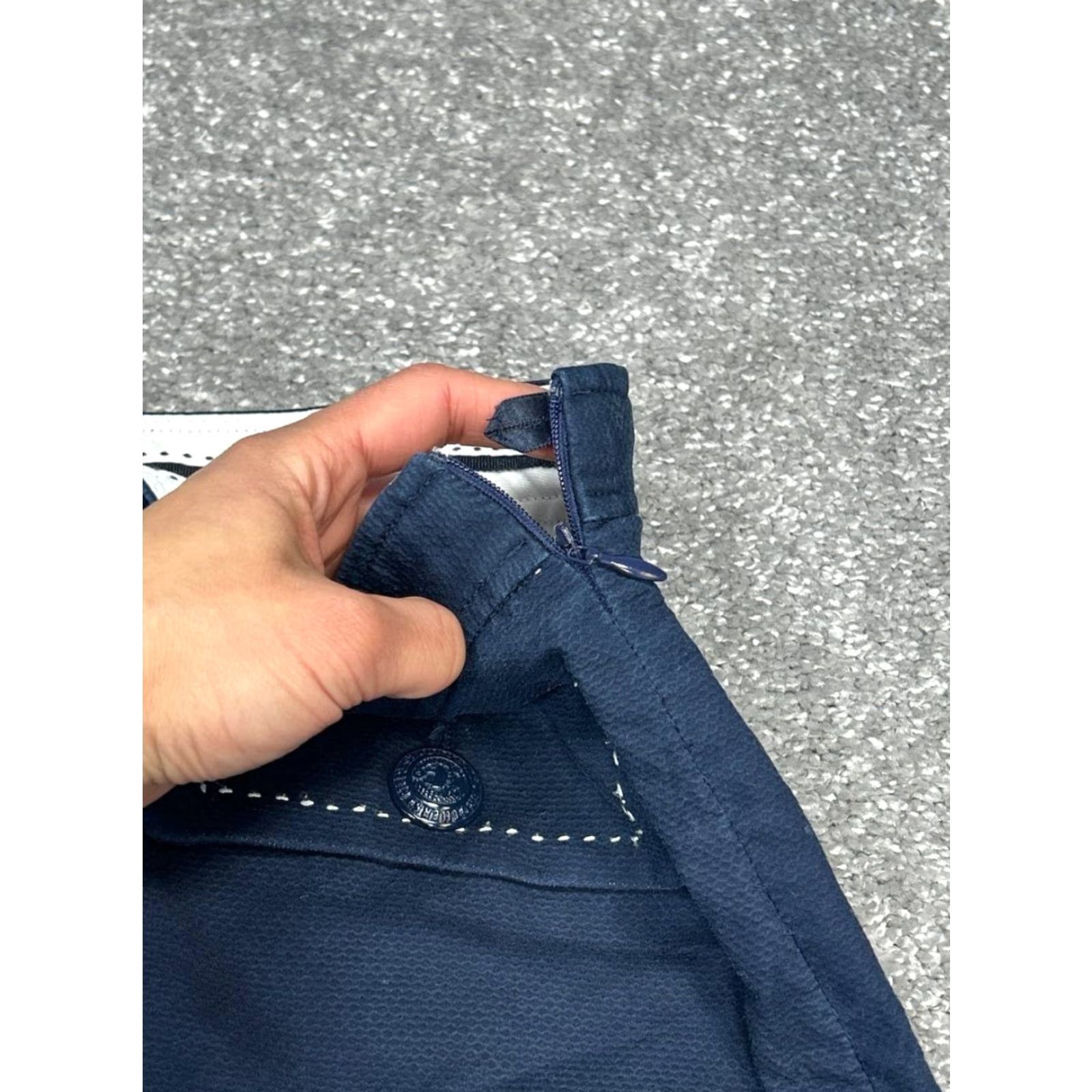 Brooks Brothers Brooks Brothers A-Line Skirt Women 12 Blue Cotton Stretch Mini Casual Business City Preppy 90s Womens Size 34" / US 12 / IT 48 - 5 Thumbnail