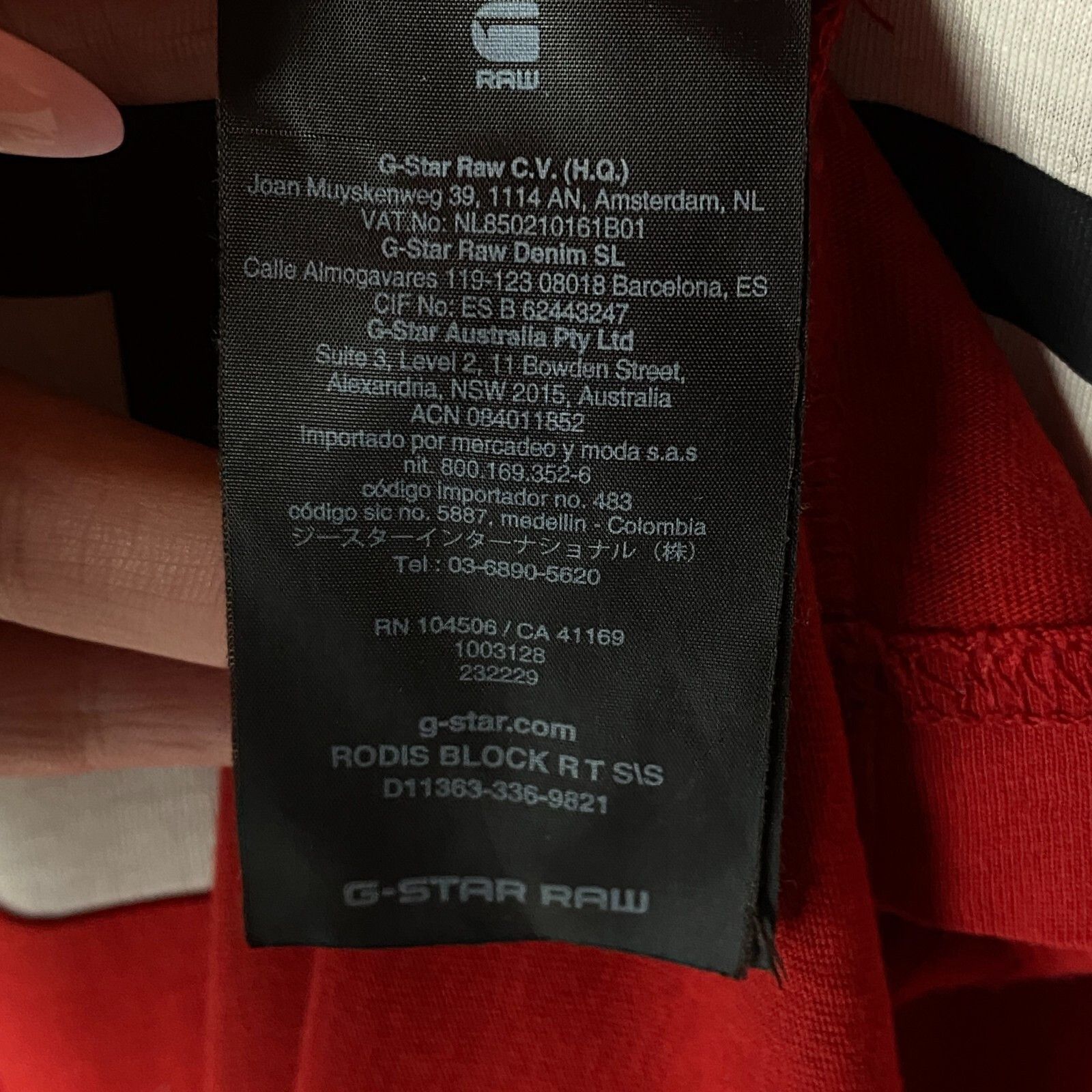 G-Star G Star Raw Tee Men's Size M Red Short Sleeve ` Size US M / EU 48-50 / 2 - 7 Thumbnail
