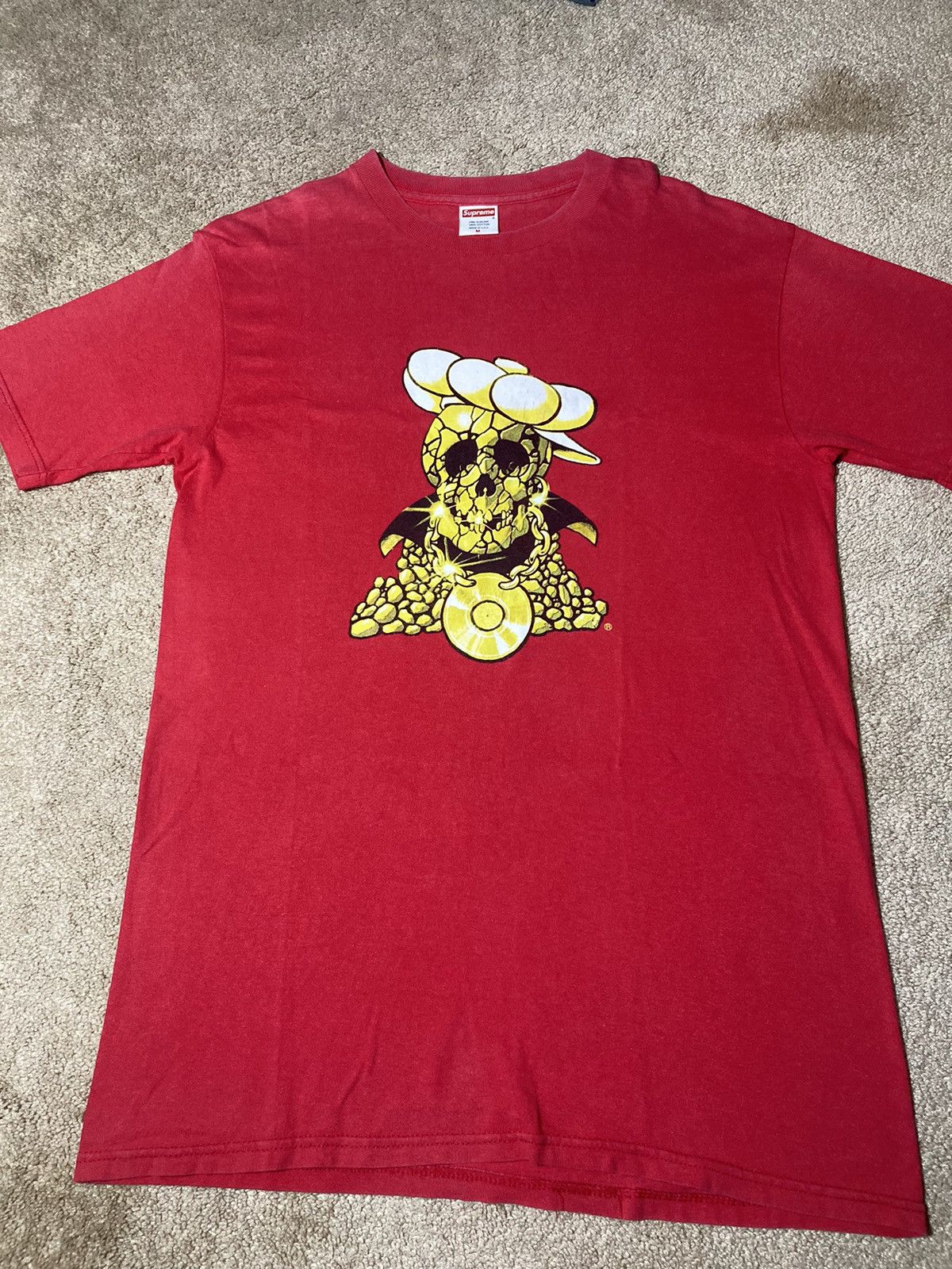 Supreme 2001 Supreme Hip Hop Skull Bones Medium Red Skate 90s OG Size US M / EU 48-50 / 2 - 2 Thumbnail