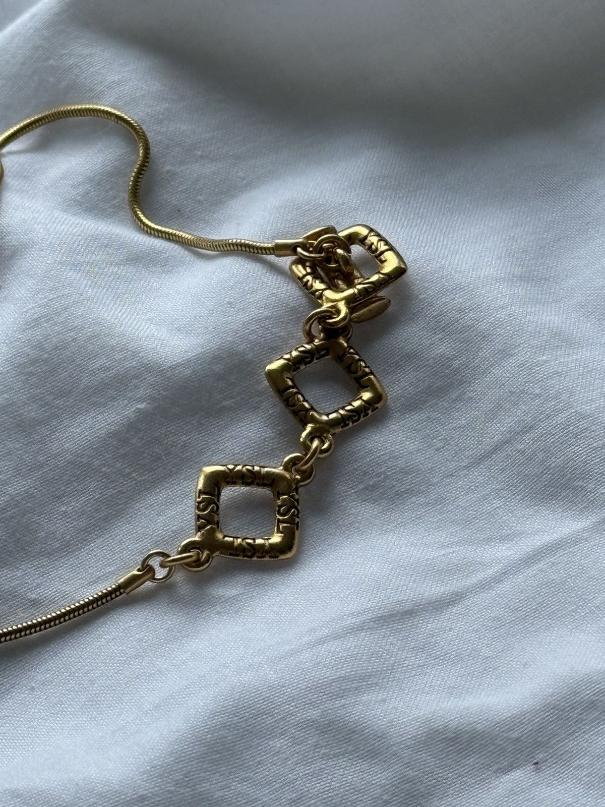 Yves Saint Laurent Yves Saint Laurent YSL Heart Pendant Gold color Necklace Size ONE SIZE - 4 Thumbnail