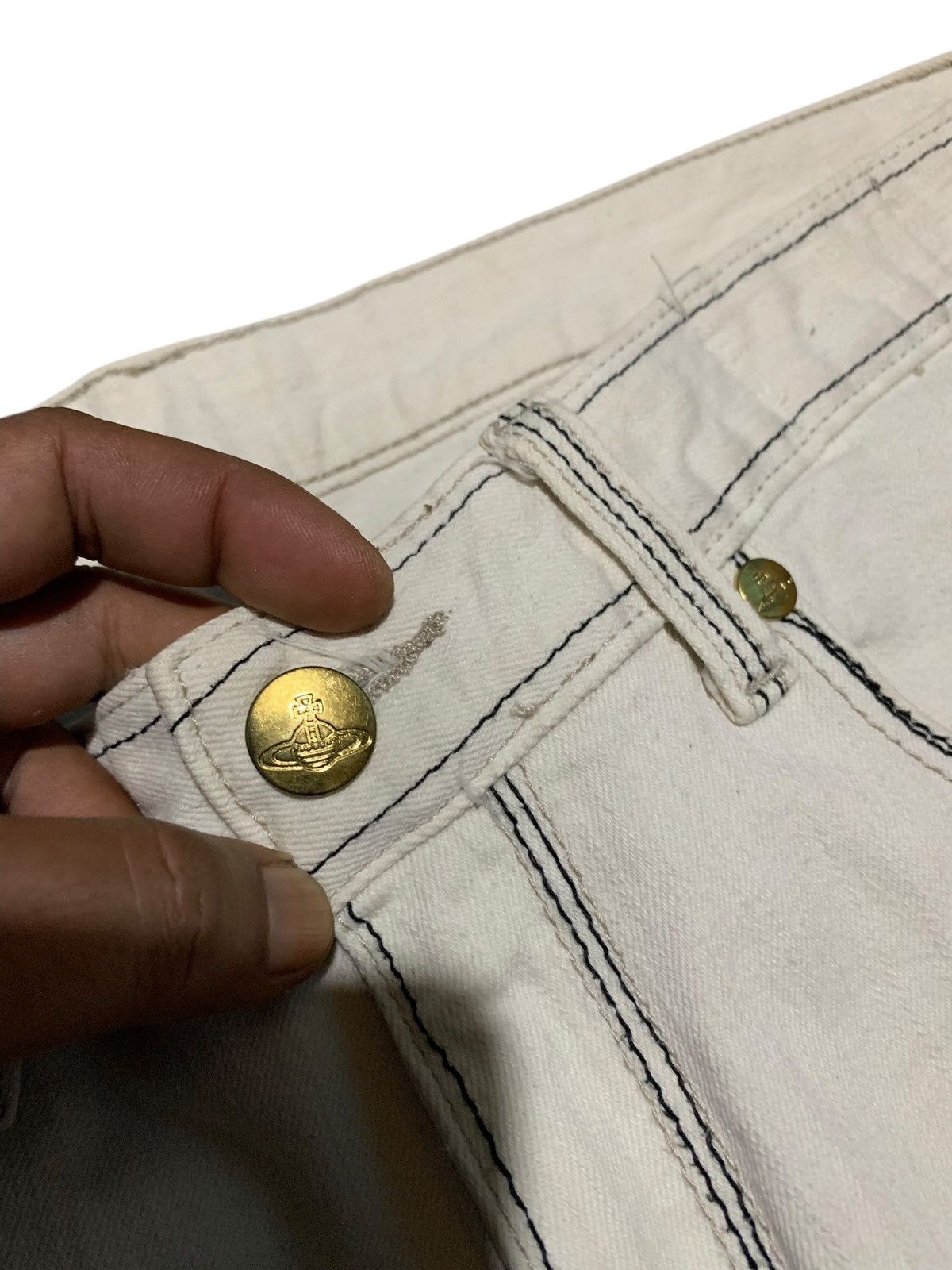 Vivienne Westwood Vivienne Westwood Man contrast stitch slim denim dior style Size US 32 / EU 48 - 7 Thumbnail