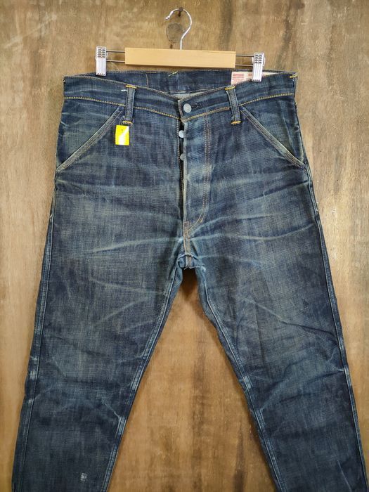 Evisu × Japanese Brand 💥RARE Evisu Lot 5506 hard denim distressed japan #46-896DLL Size US 34 / EU 50 - 9 Thumbnail