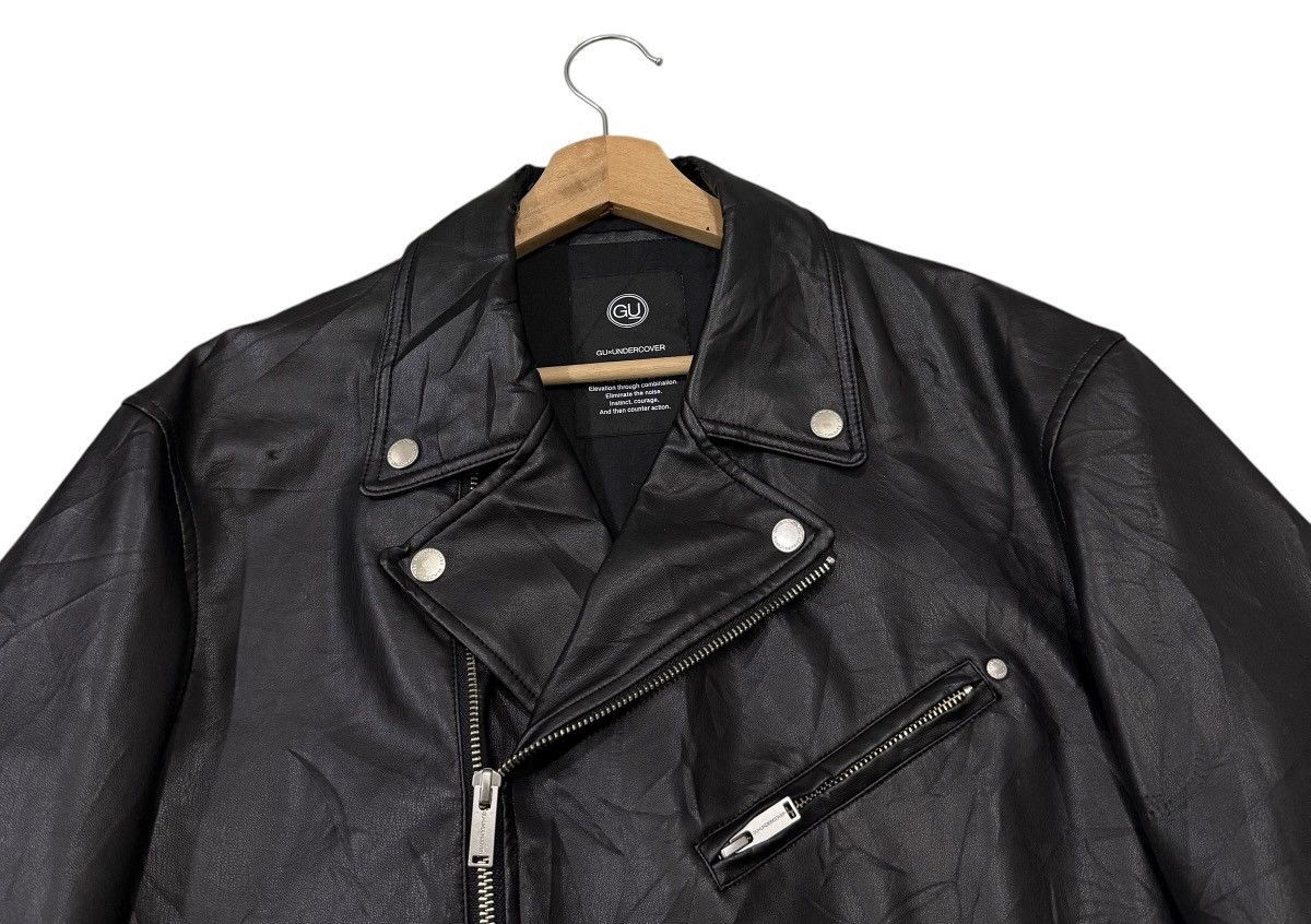 Undercover Vintage Undercover X GU Double Collar Faux Leather Jacket Size US M / EU 48-50 / 2 - 7 Thumbnail