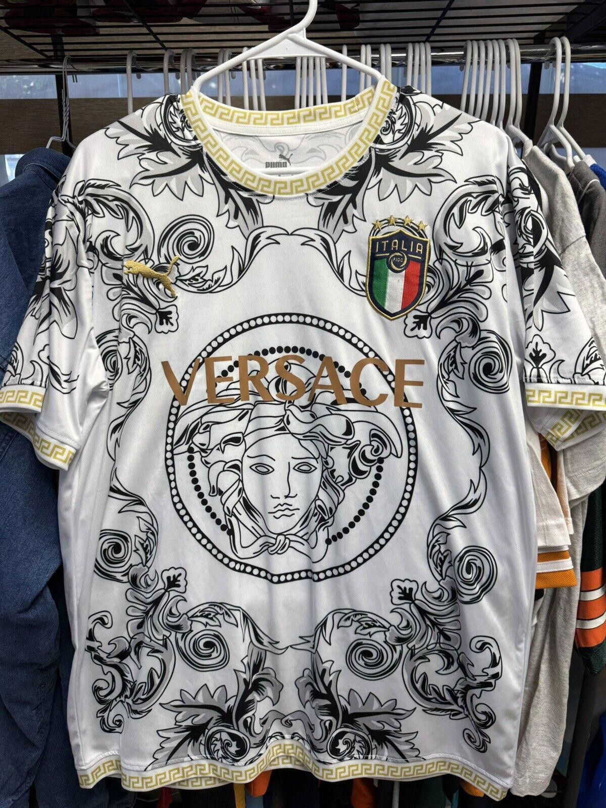 Italy Puma 2023 2024 Versace Soccer World Cup Jersey FIFA
