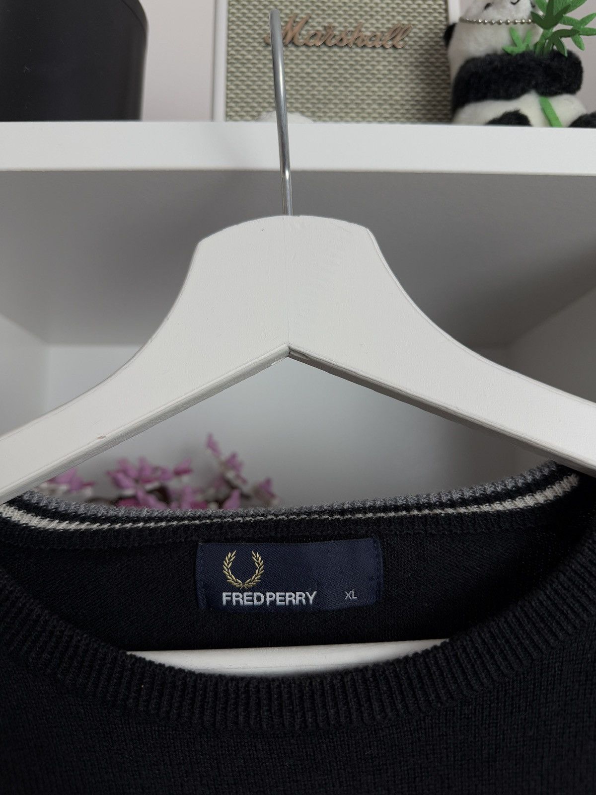 Designer × Fred Perry × Vintage Vintage Fred Perry merino wool black sweater M old money rare Size US L / EU 52-54 / 3 - 4 Thumbnail