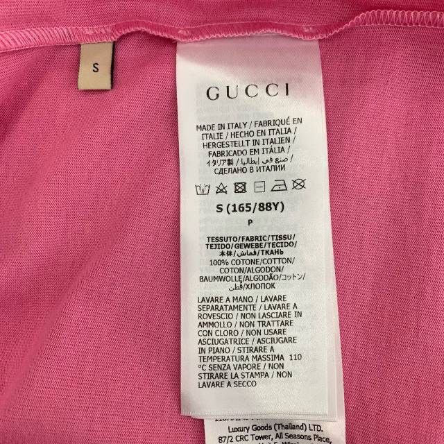 Gucci Gucci Logo Bear Print Pink Short Sleeve T-shirt K26WX Size S / US 4 / IT 40 - 7 Thumbnail