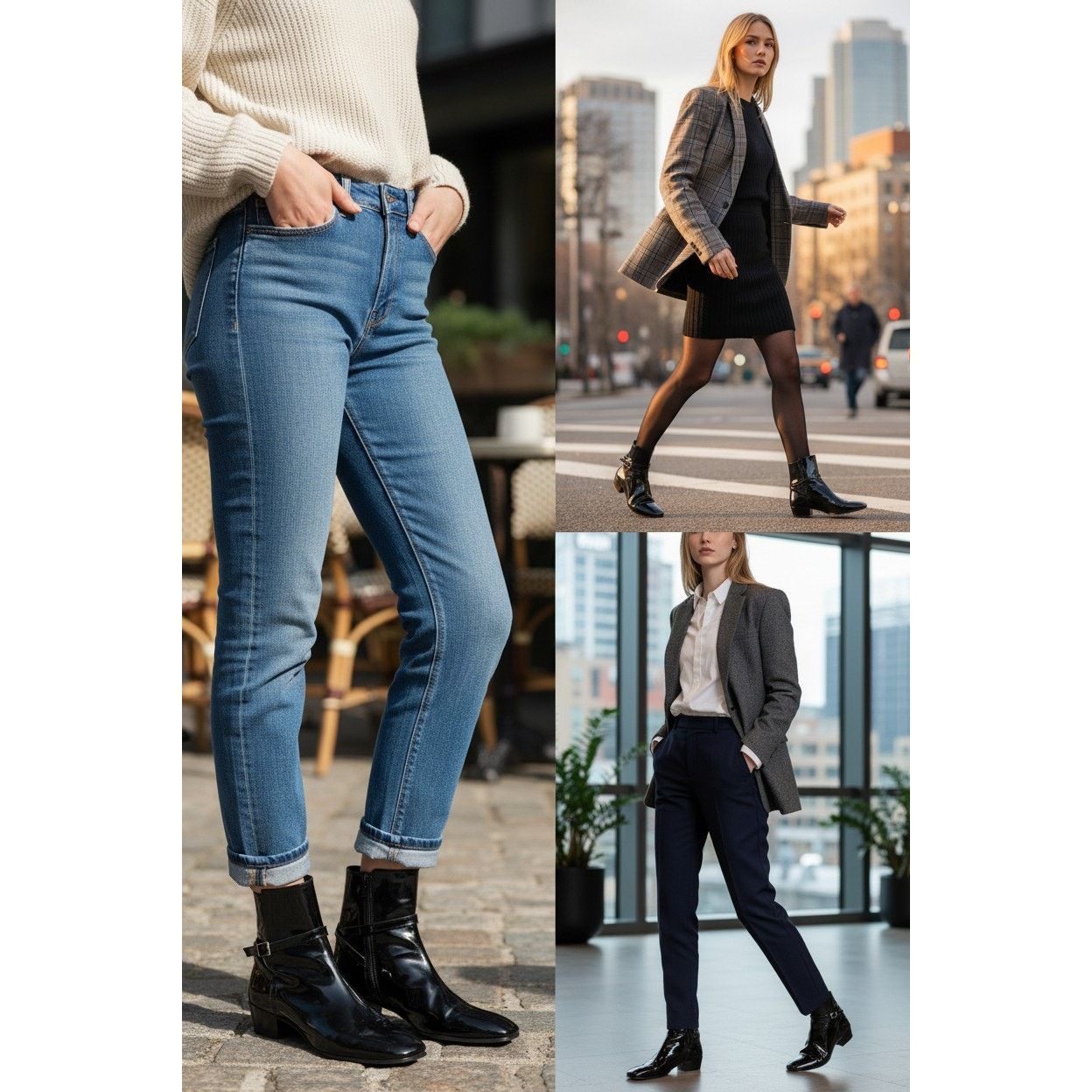 Yves Saint Laurent Saint Laurent Clementi Ankle Boot in black patent leathe Size US 6 / IT 36 - 2 Thumbnail