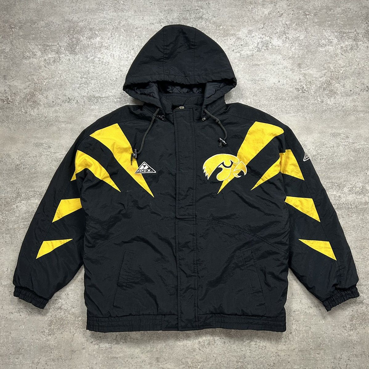 Apex One × NCAA × Vintage VTG 90s IOWA HAWKEYES APEX ONE PUFFER JACKET HOODIE SIZE L Size US L / EU 52-54 / 3 - 2 Thumbnail