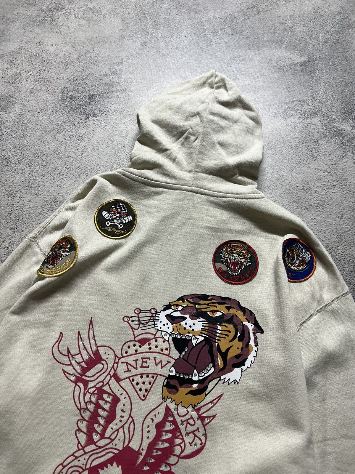 Ed Hardy Vintage Y2k Tiger 🐅 Ed Hardy New Zip Hoodie 00’s Size US XXL / EU 58 / 5 - 10 Thumbnail