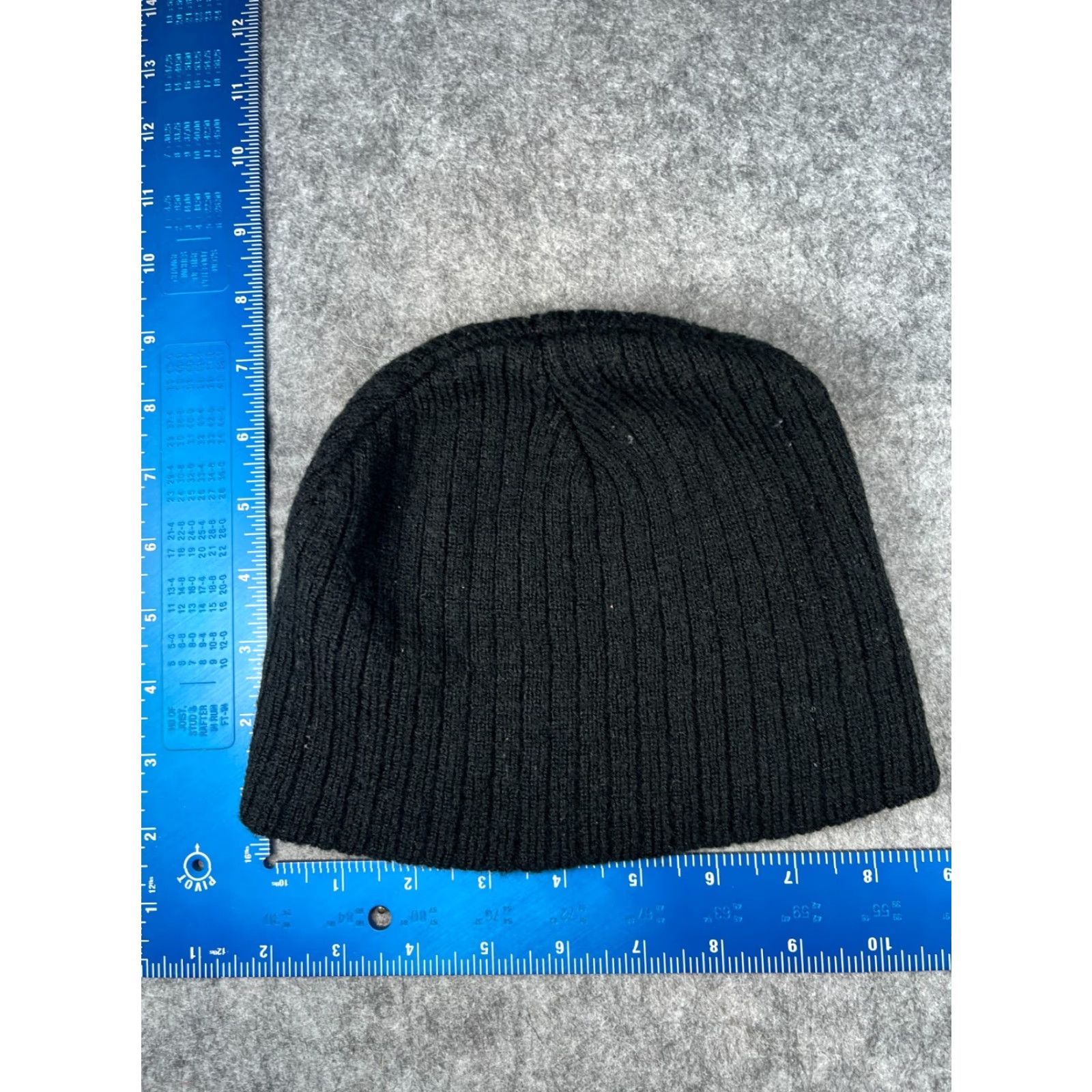 Vintage Beanie Toque Adult One Size Black Ribbed Knit 100% Acrylic Ski Skate Camp Size ONE SIZE - 3 Thumbnail