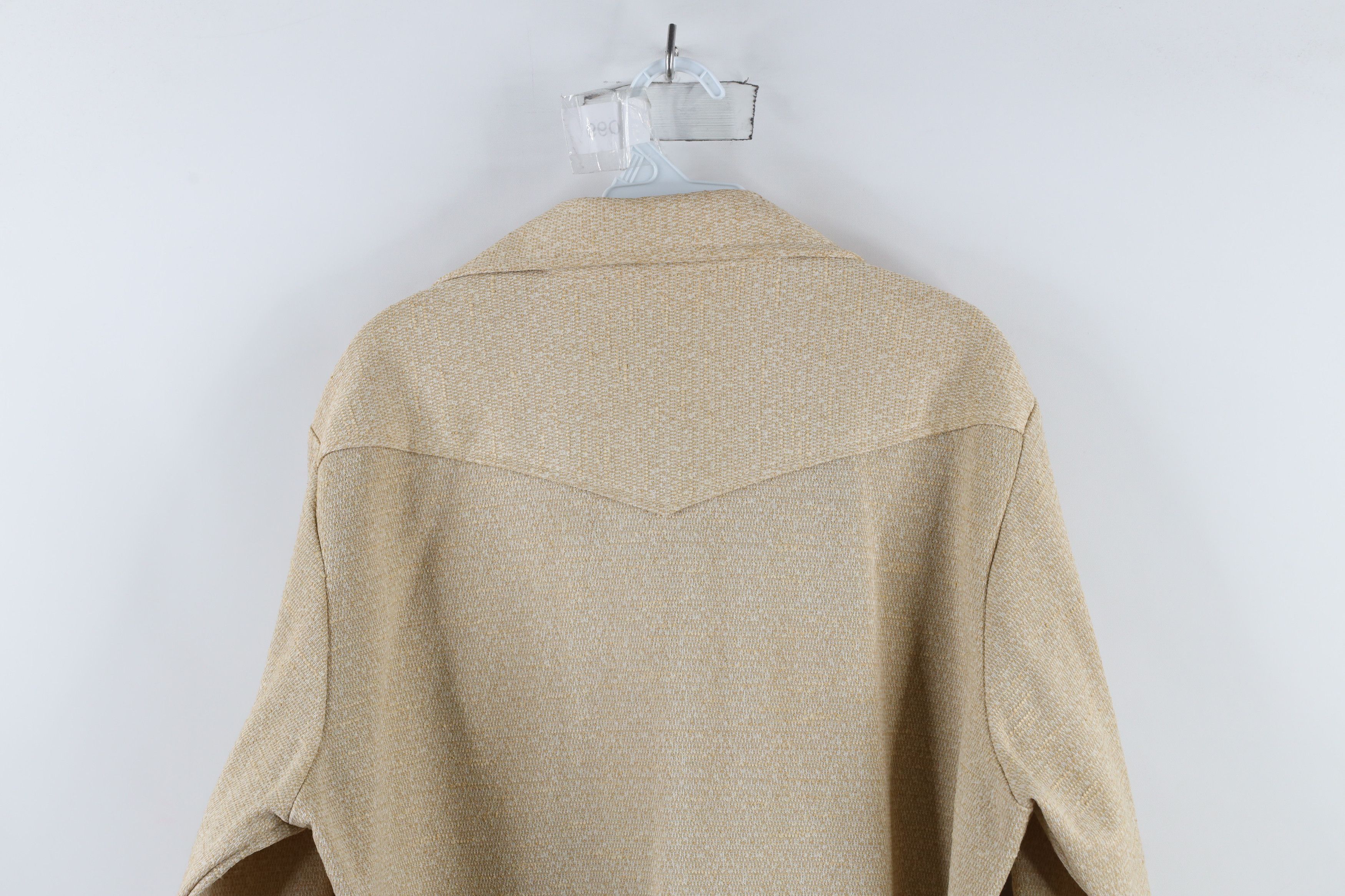 Vintage × Wrangler Vintage 70s Wrangler Knit Collared Western Button Shirt USA Size US L / EU 52-54 / 3 - 13 Thumbnail