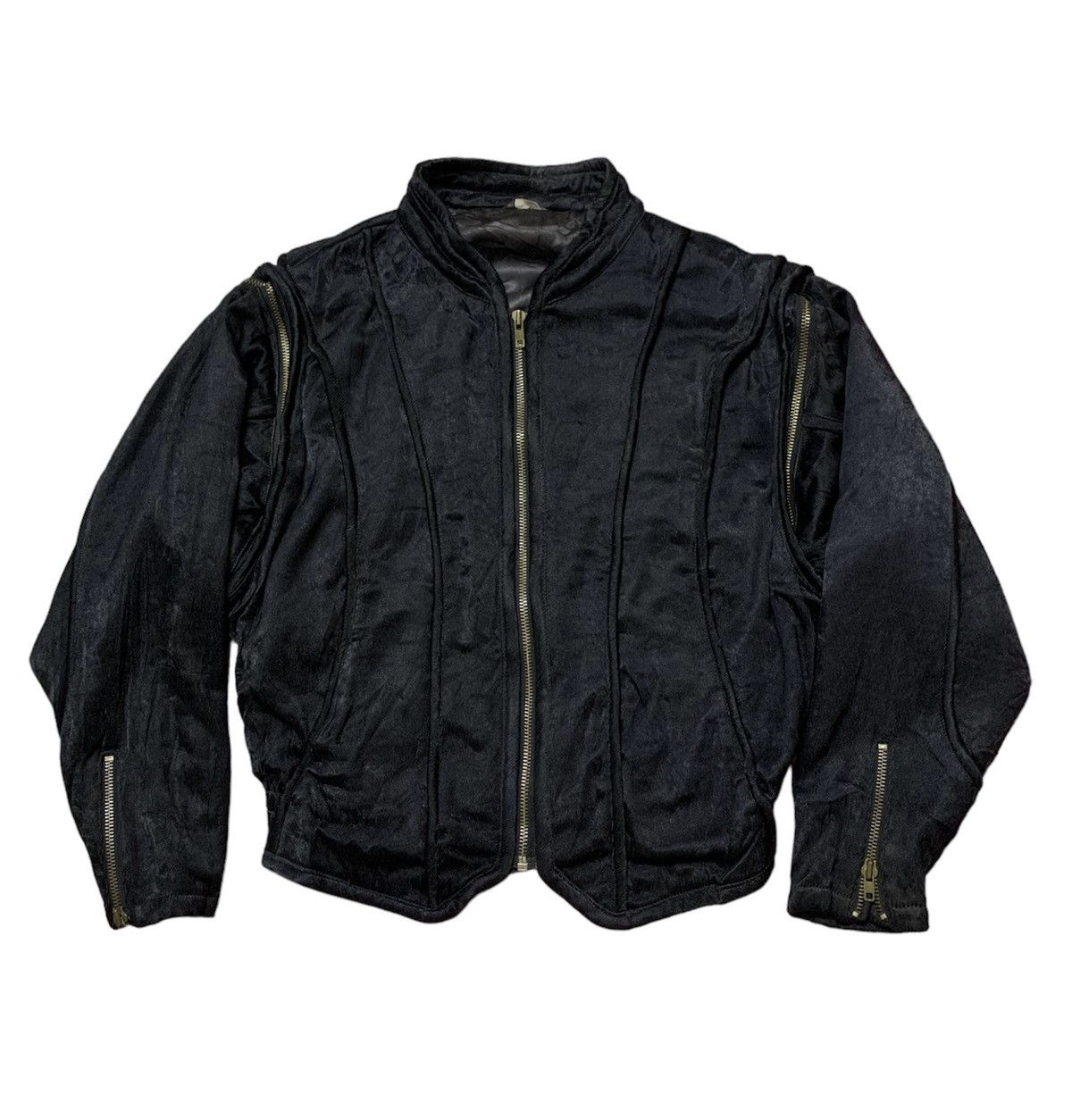 Japanese Brand Durban Intermezzo Eggshell Cropped Avantgarde Bomber Jacket Size US M / EU 48-50 / 2 - 1 Thumbnail