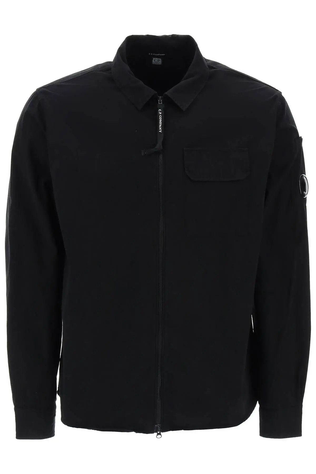 image of C P Company O1S22I1N1223 Gabardine Overshirt In Black, Men's (Size Medium)