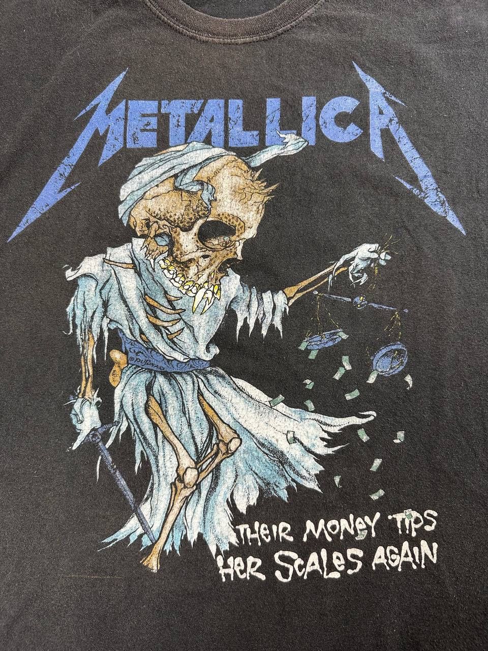 Gildan Faded T-Shirt Metallica - Their Money Tips Her Scales Again Size US XL / EU 56 / 4 - 3 Thumbnail