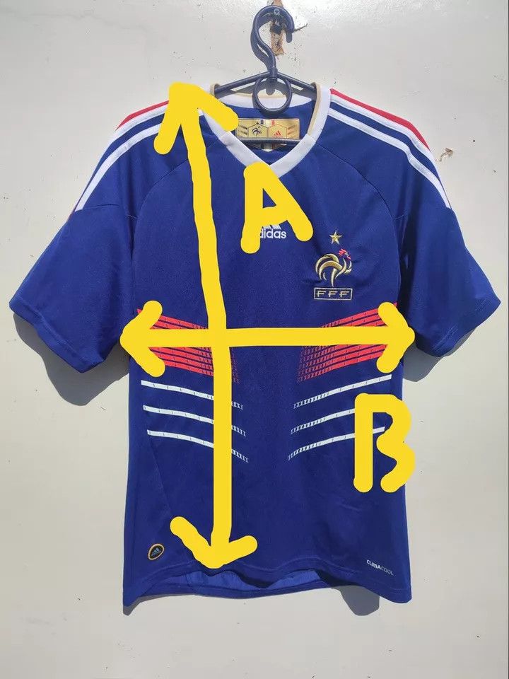 Adidas FRANCE NATIONAL TEAM 2010 HOME FOOTBALL Kit SHIRT SOCCER Size US S / EU 44-46 / 1 - 11 Thumbnail