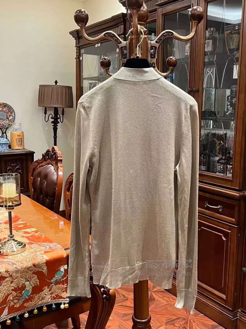 Hermes Hermes Gold Thread Embellished Cardigan Size S / US 4 / IT 40 - 2 Thumbnail