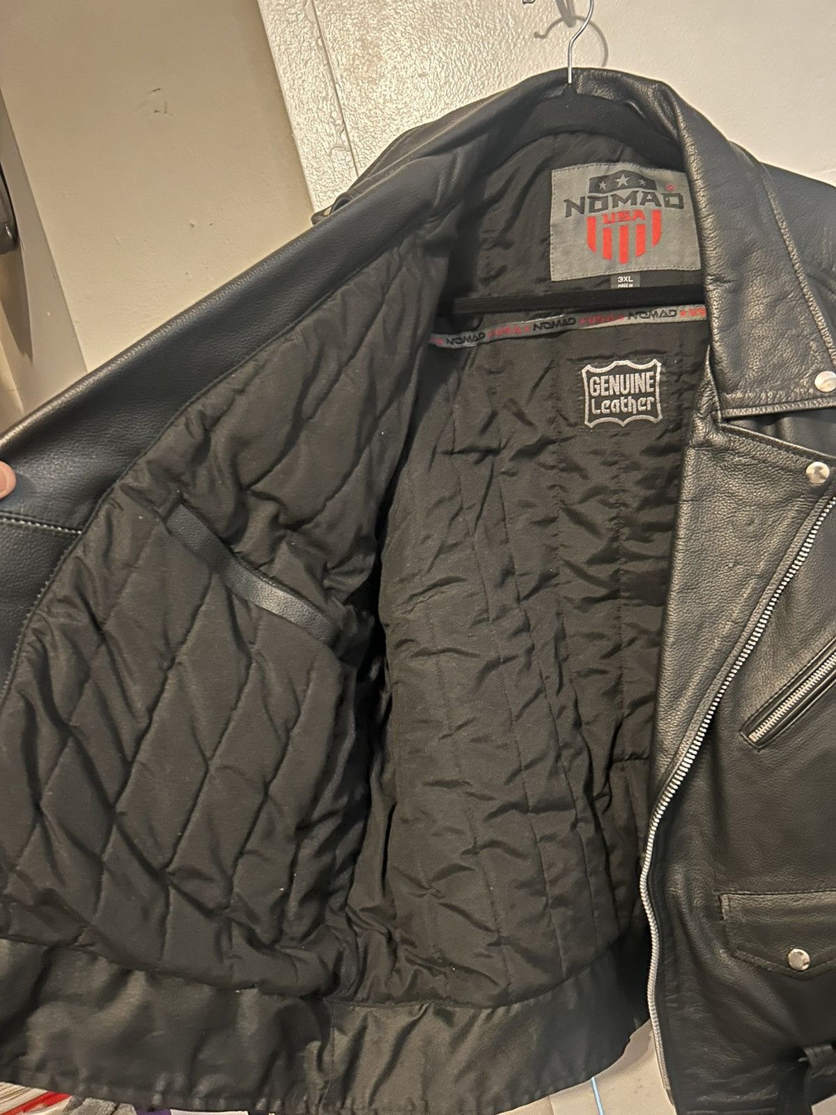 Nomad Men’s Genuine Leather Jacket Fits Like 2XL XXL Size US XXL / EU 58 / 5 - 2 Thumbnail