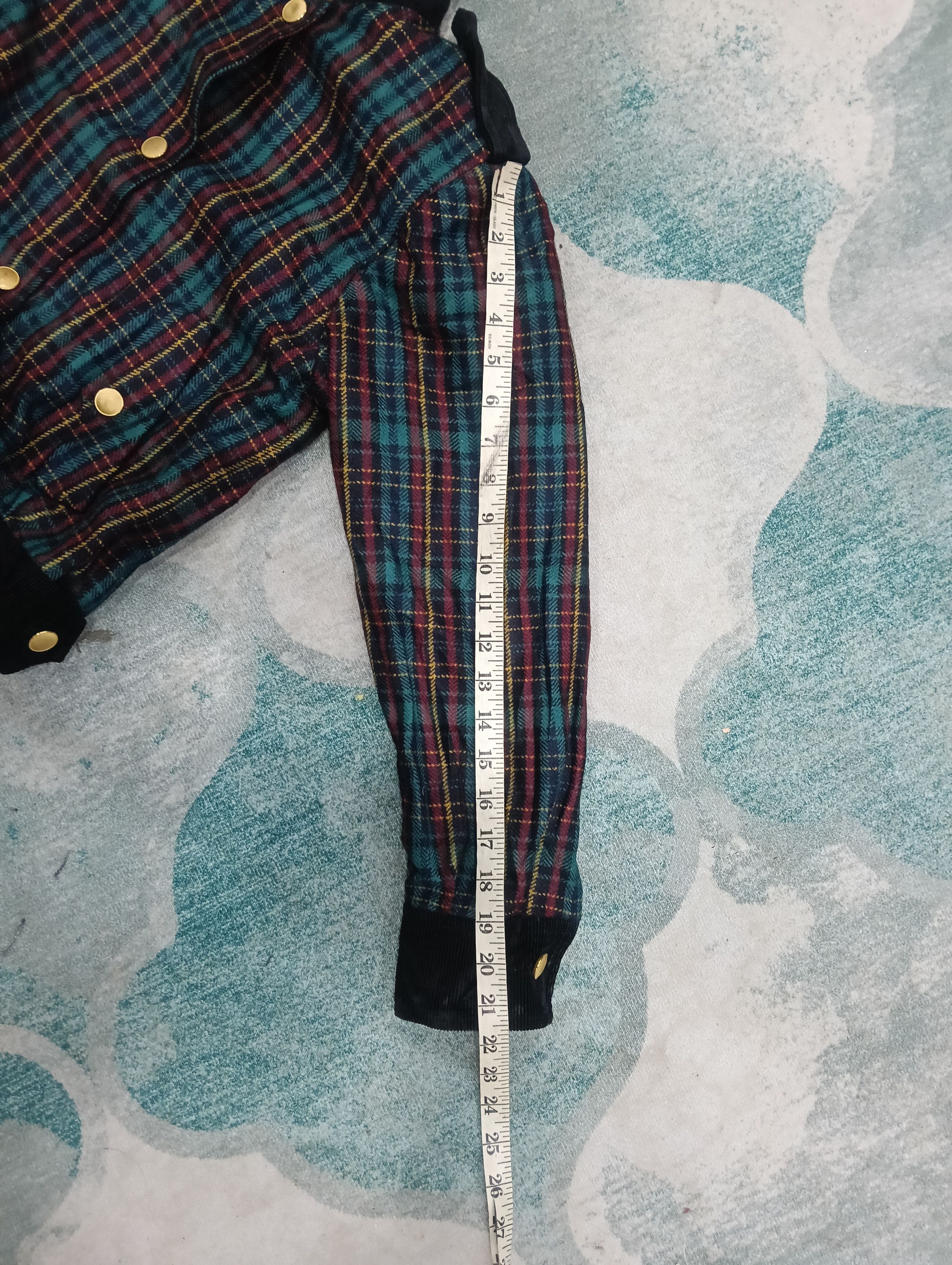Saint Laurent Paris × Yves Saint Laurent Vintage Yves Saint Laurent Checkered Jacket Size M / US 6-8 / IT 42-44 - 15 Thumbnail