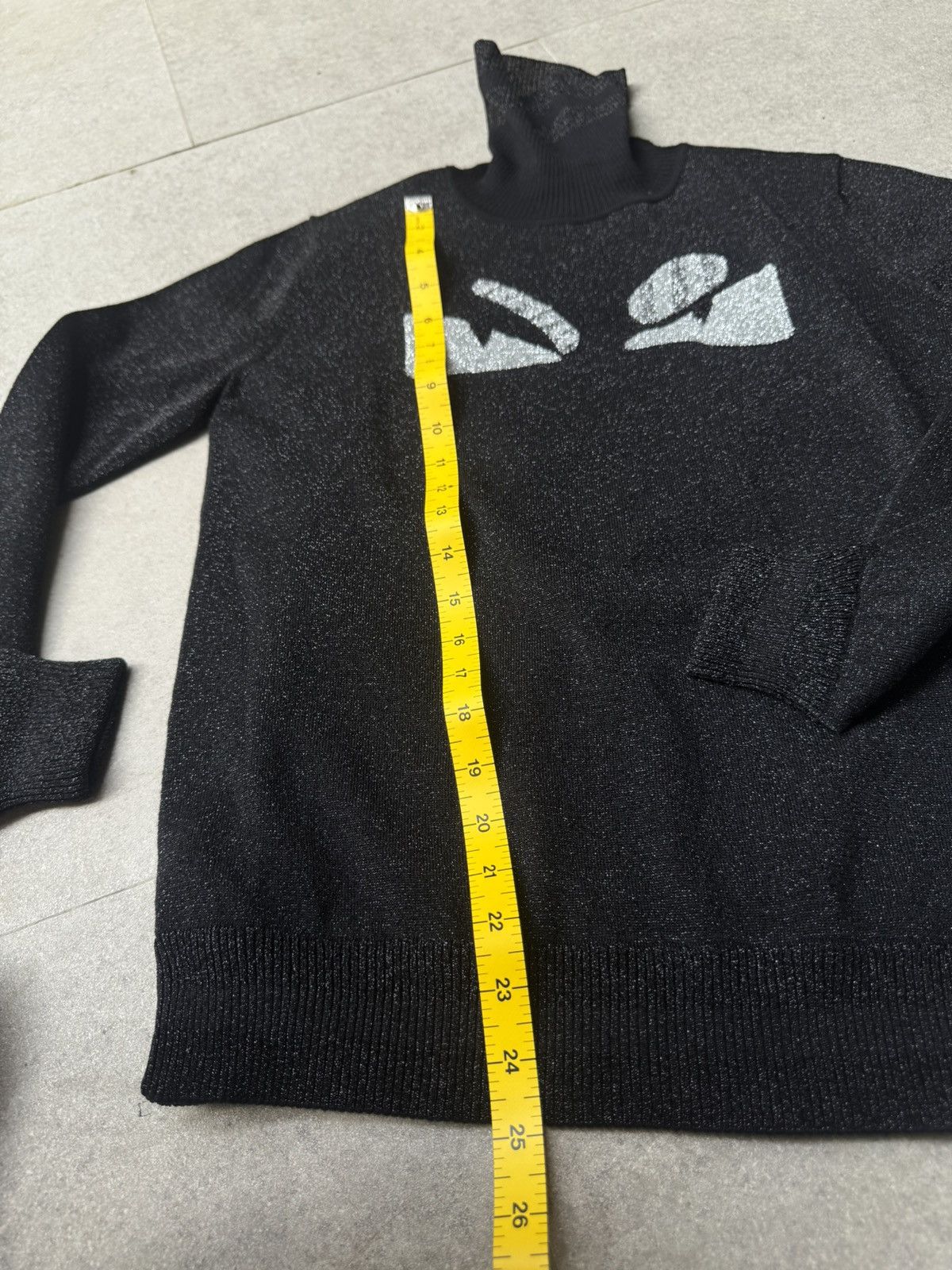 Fendi Fendi Monster Eyes Lurex & Wool Turtleneck Sweatshirt Size M / US 6-8 / IT 42-44 - 10 Thumbnail