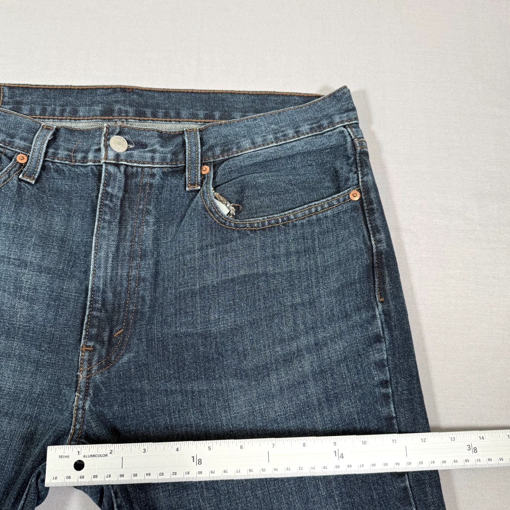 Levi's Levis 527 Jeans Mens 36x32 Blue Bootcut Denim 5-Pocket Regular Fit Cowboy Western Cargo Work Cotton Size US 36 / EU 52 - 7 Thumbnail