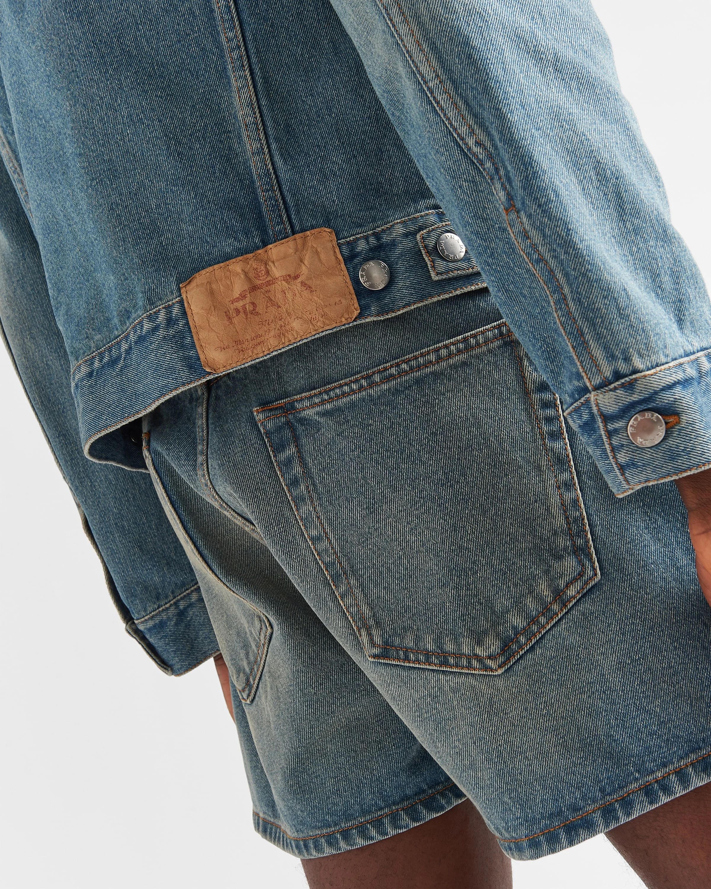 Prada o1mt1gz0226 Denim Blouson Jacket in Light Blue Size US M / EU 48-50 / 2 - 5 Thumbnail