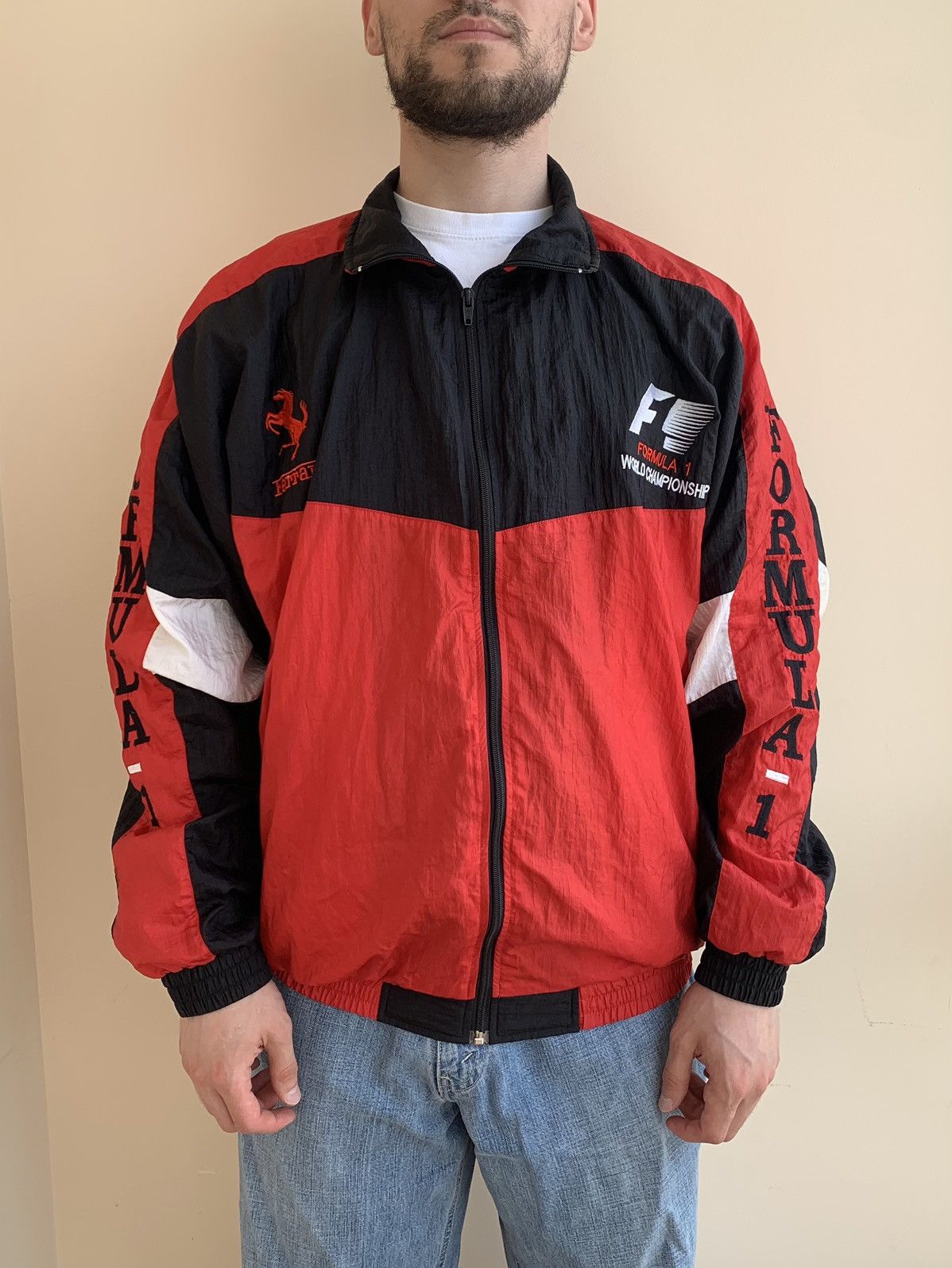 Ferrari Formula 1 World Championship Racing Nylon Jacket Vintage 90s Size US L / EU 52-54 / 3 - 3 Thumbnail