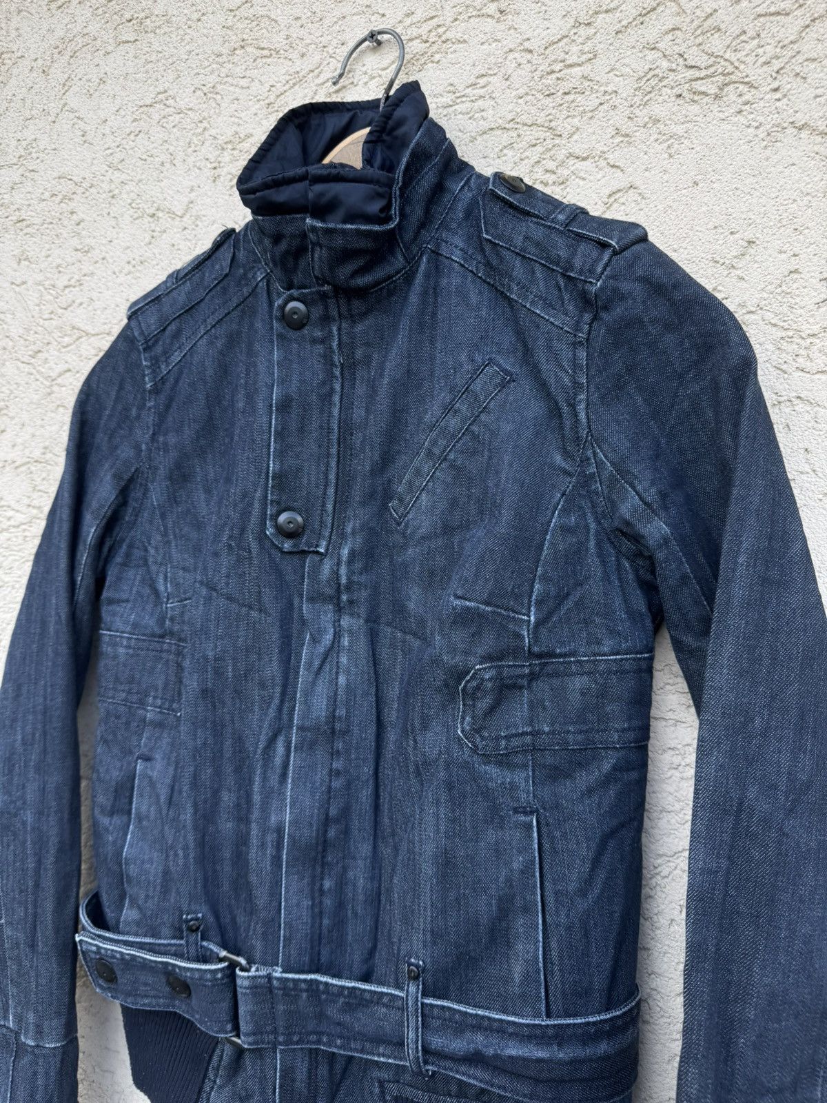 Undercover Vintage 90s Denim Bandage Bomber Jacket Size US S / EU 44-46 / 1 - 2 Thumbnail