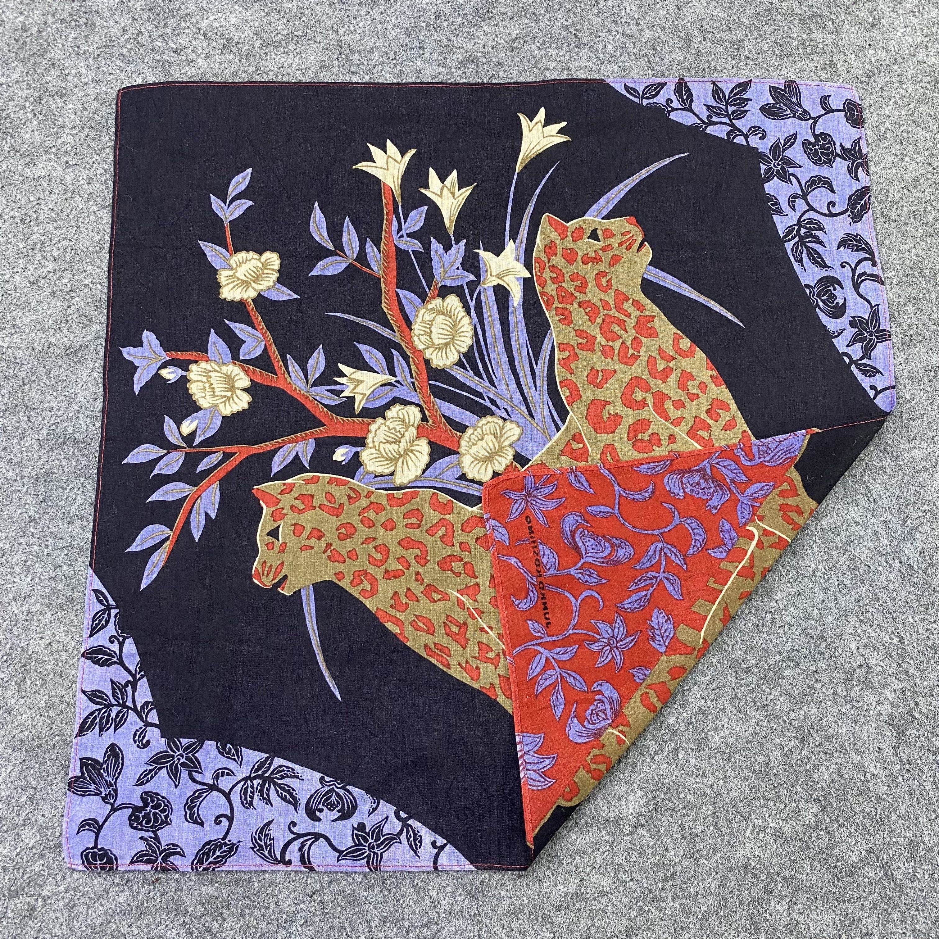 Japanese Brand Junko Koshino Handkerchief Neckerchief Bandana-B1568 Size ONE SIZE - 5 Thumbnail